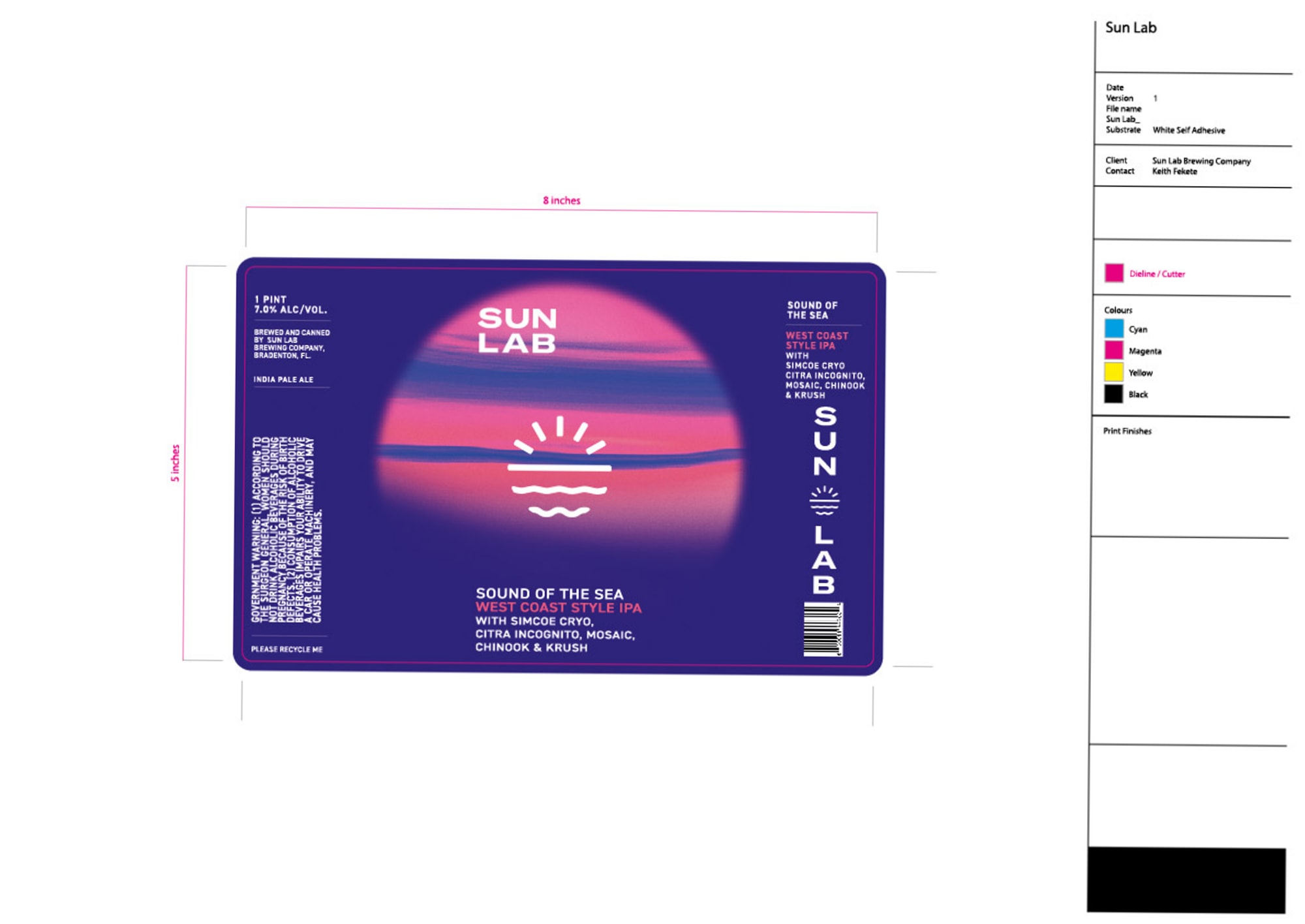 Sun Lab by Sun Lab Brewing Company - beer label