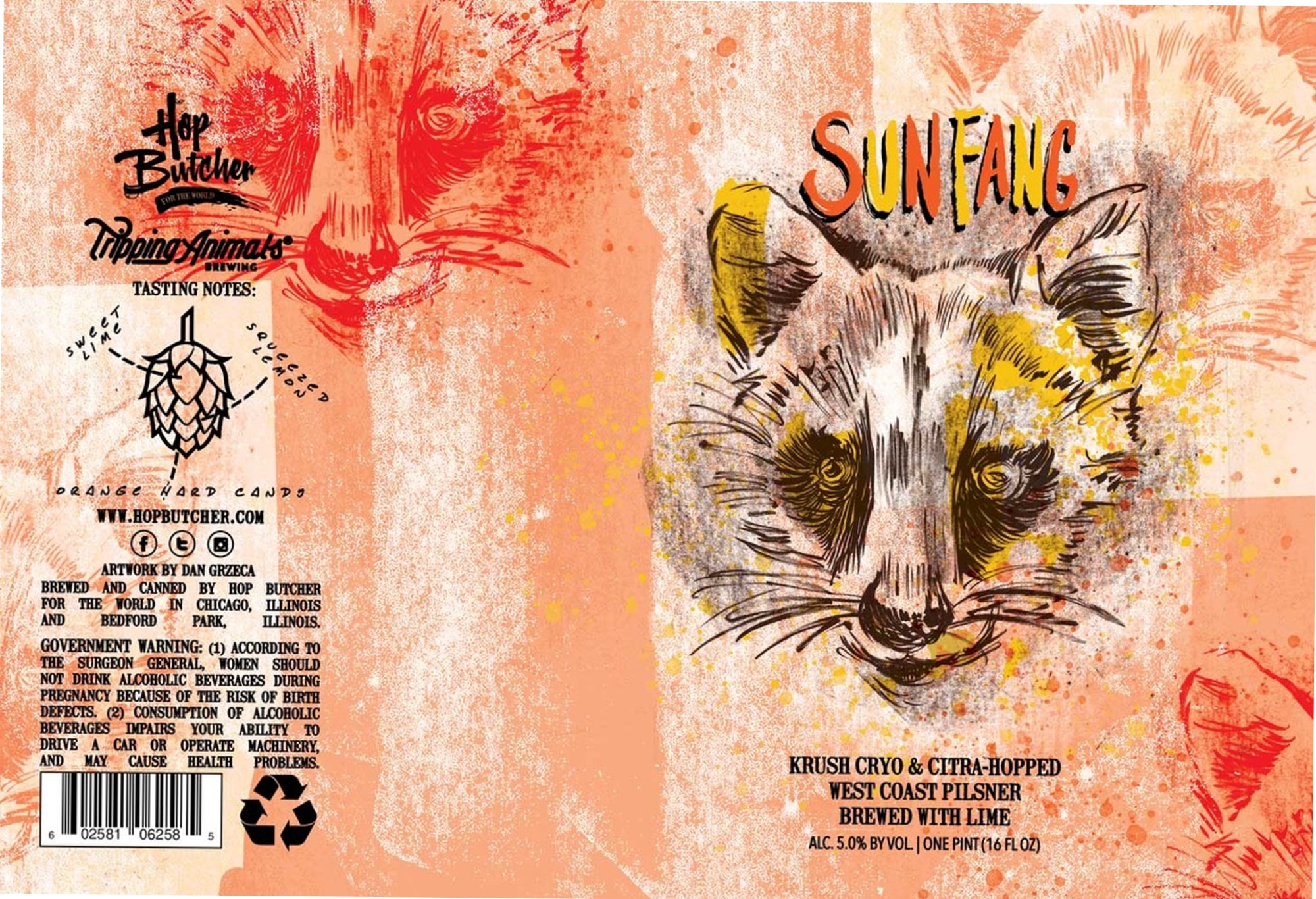 Sunfang by Hop Butcher For The World - beer label