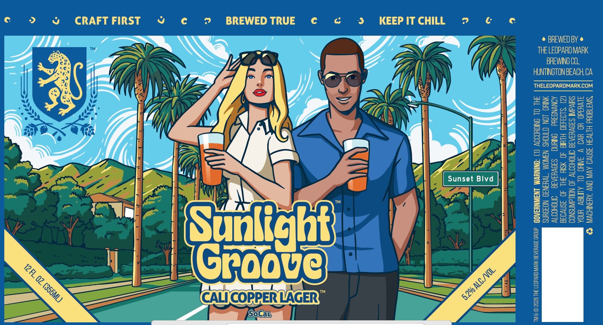 Sunlight Grove Cali Copper Lager by The Leopardmark Brewing Co. - beer label