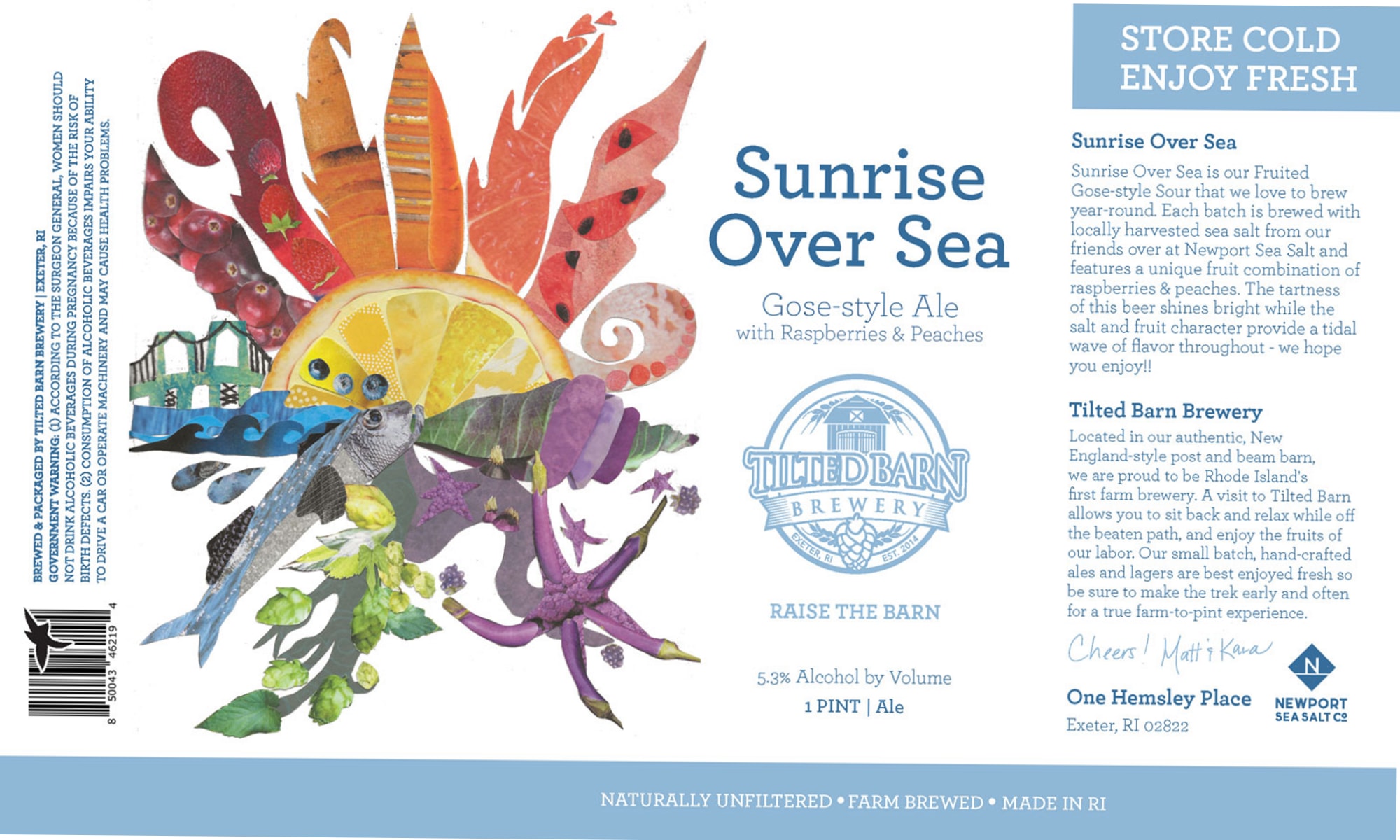 Sunrise Over Sea by Tilted Barn Brewery - beer label
