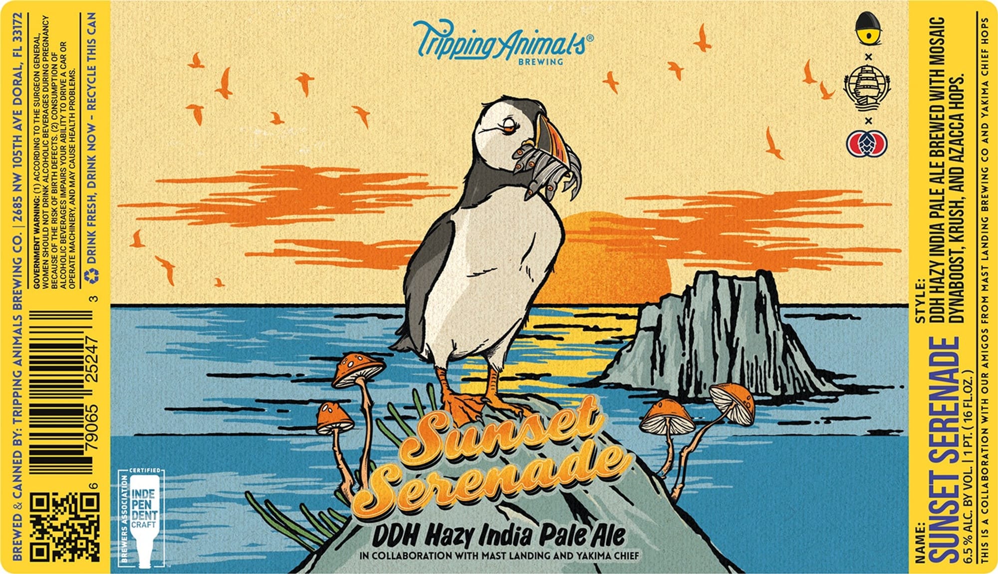 Sunset Serenade by Tripping Animals Brewing - beer label