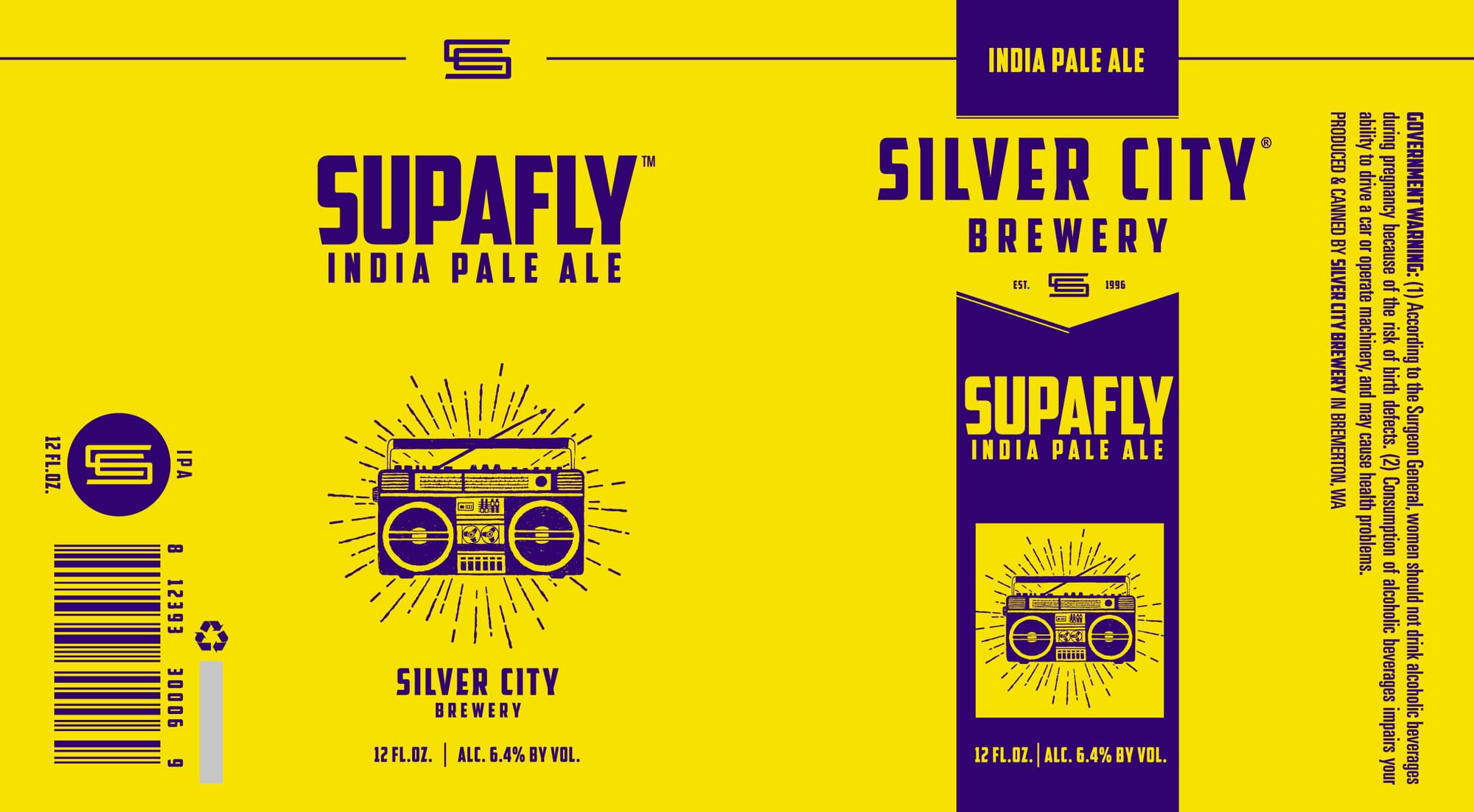 Supafly India Pale Ale by Silver City Brewery - beer label