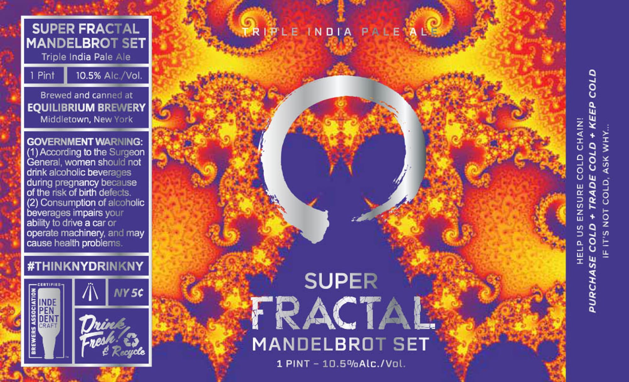 Super Fractal Mandelbrot Set by Equilibrium Brewery - beer label