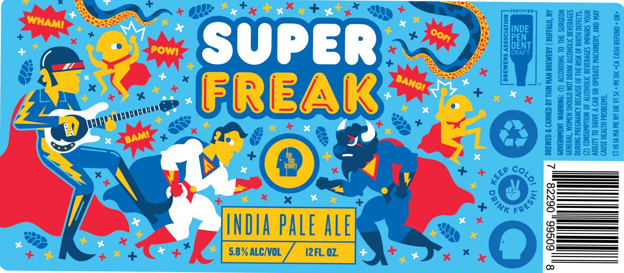 Super Freak by Thin Man Brewery - beer label
