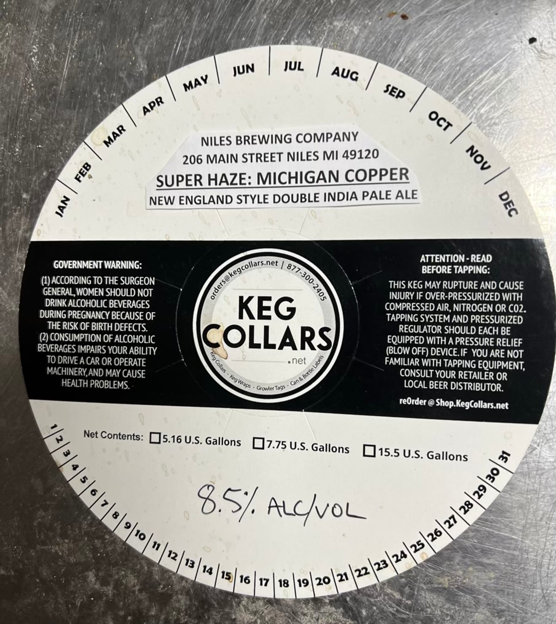 Super Haze, Michigan Copper by Niles Brewing Company - beer label