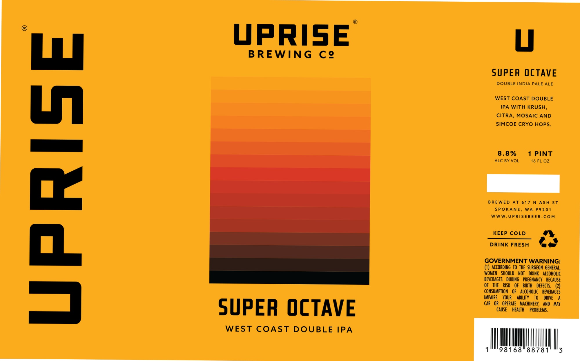 Super Octave by Uprise Brewing Co. - beer label