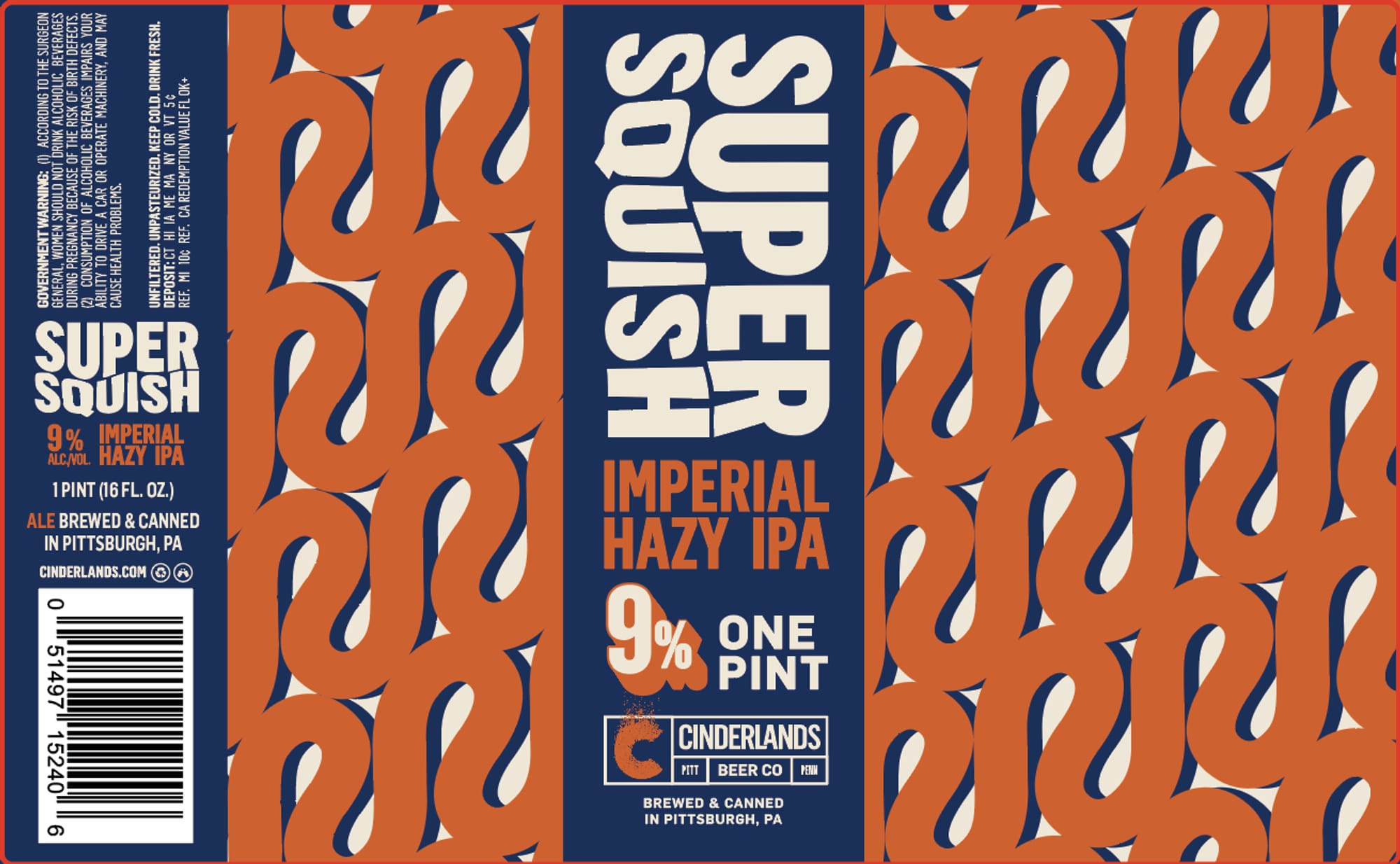 Super Squish by Cinderlands Beer Co. - beer label