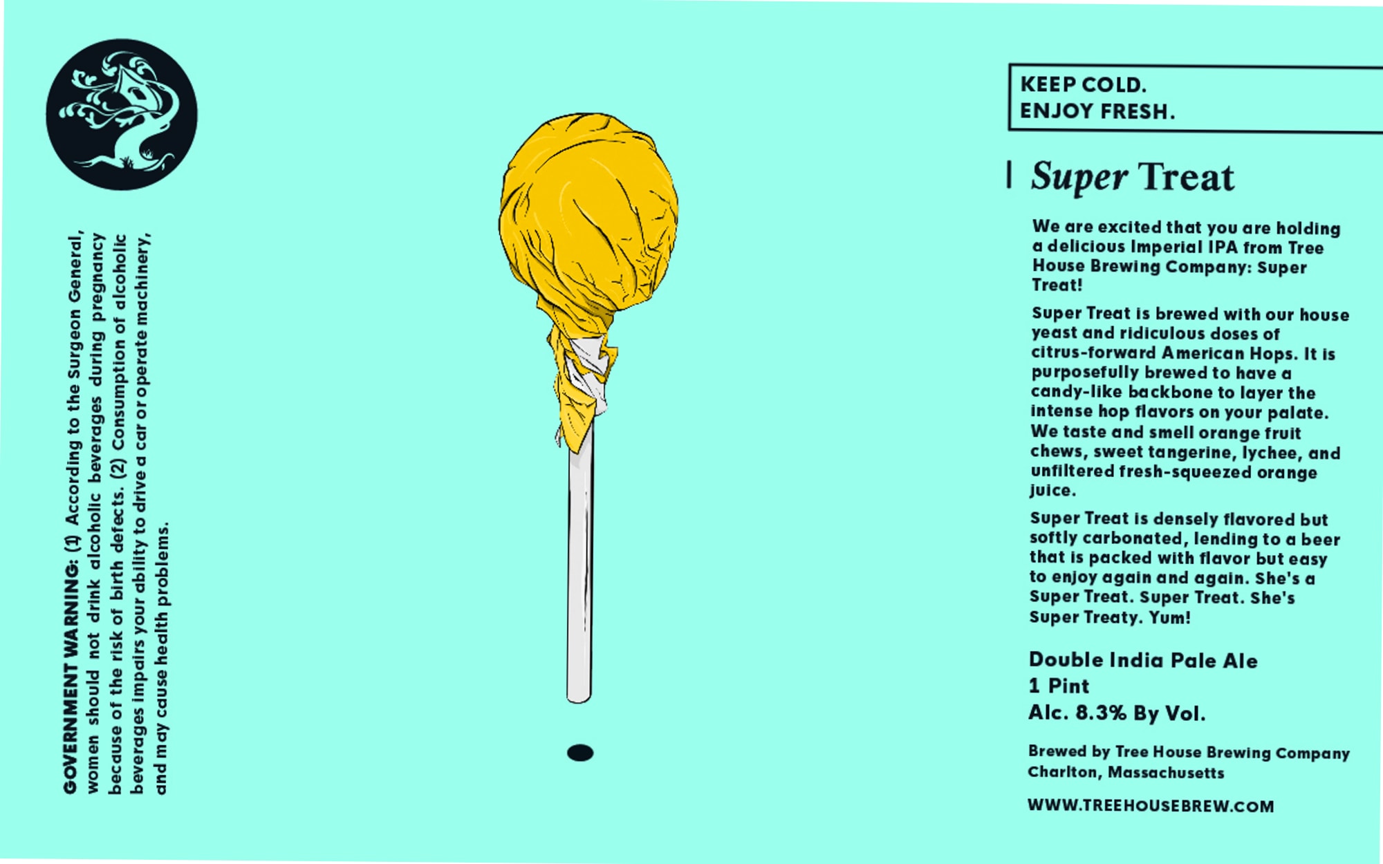 Super Treat by Tree House Brewing Company - beer label