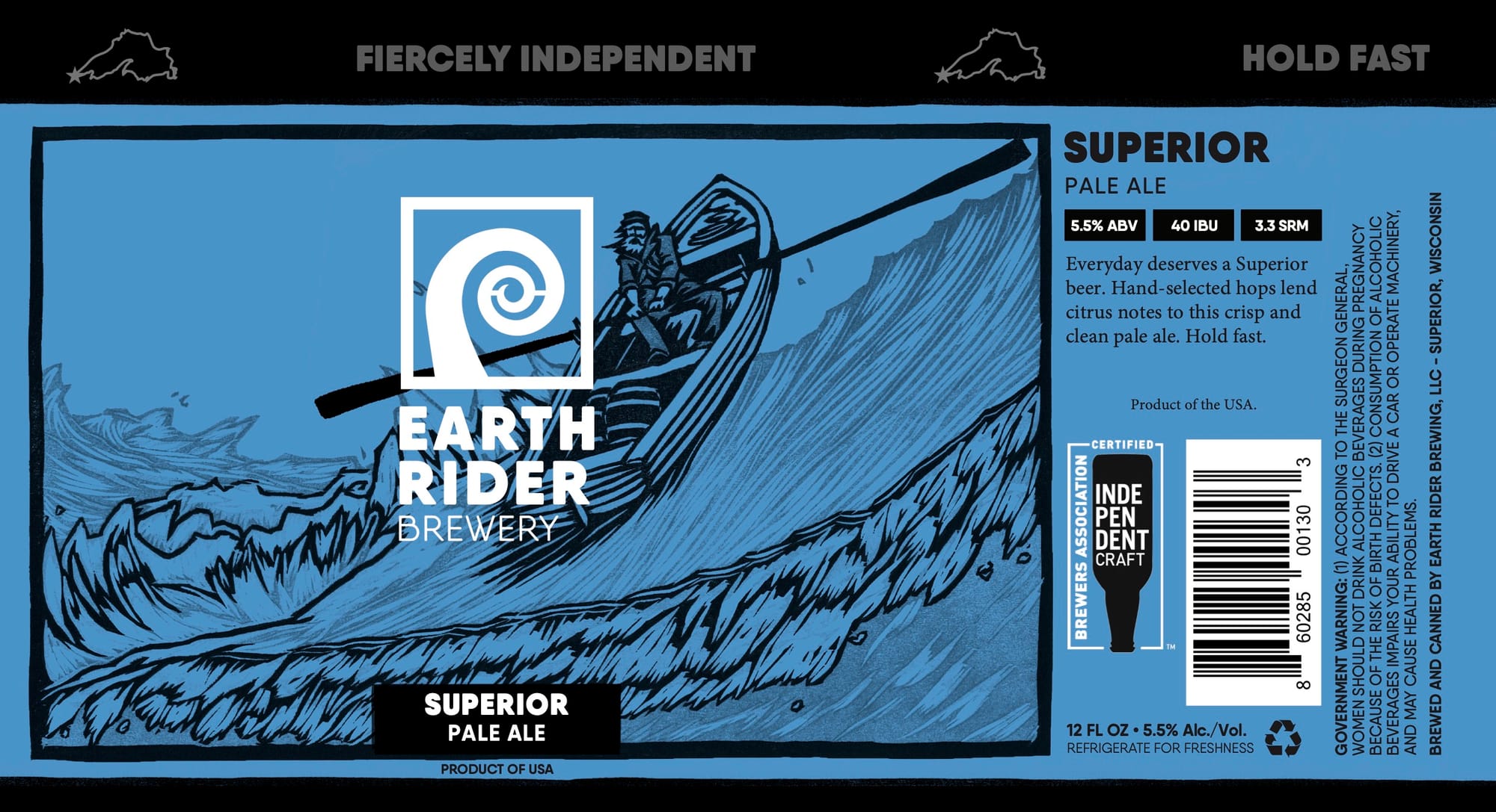 Superior Pale Ale by Earth Rider Brewery - beer label