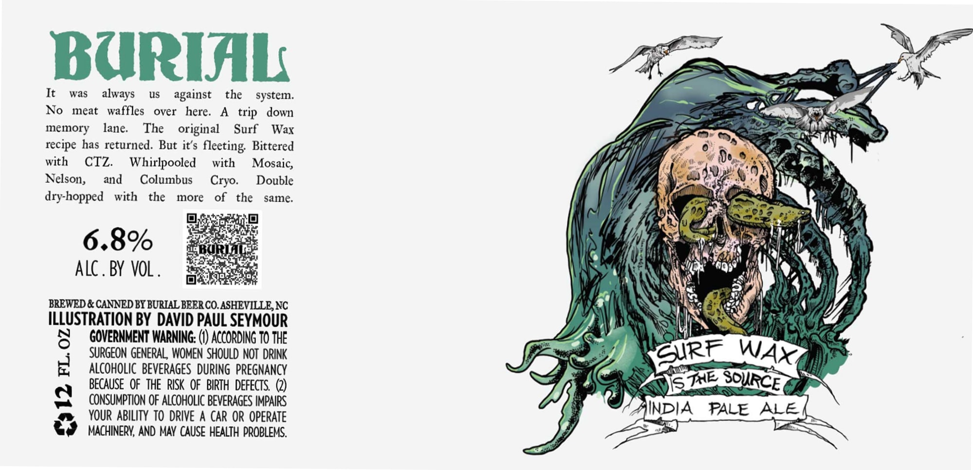 Surf Wax by Burial Beer Co. - beer label
