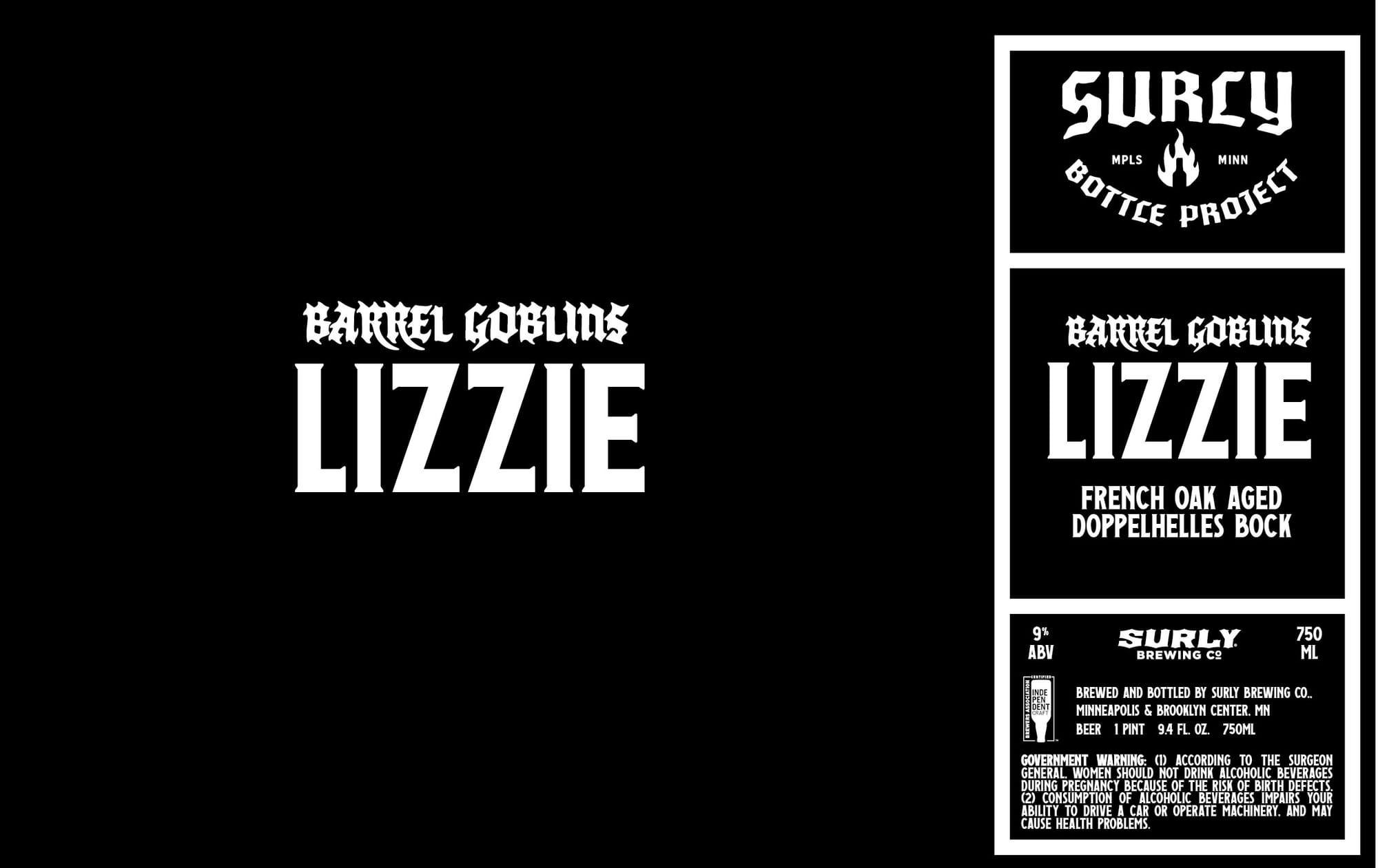 Barrel Goblins Lizzie by Surly Brewing Co. - beer label
