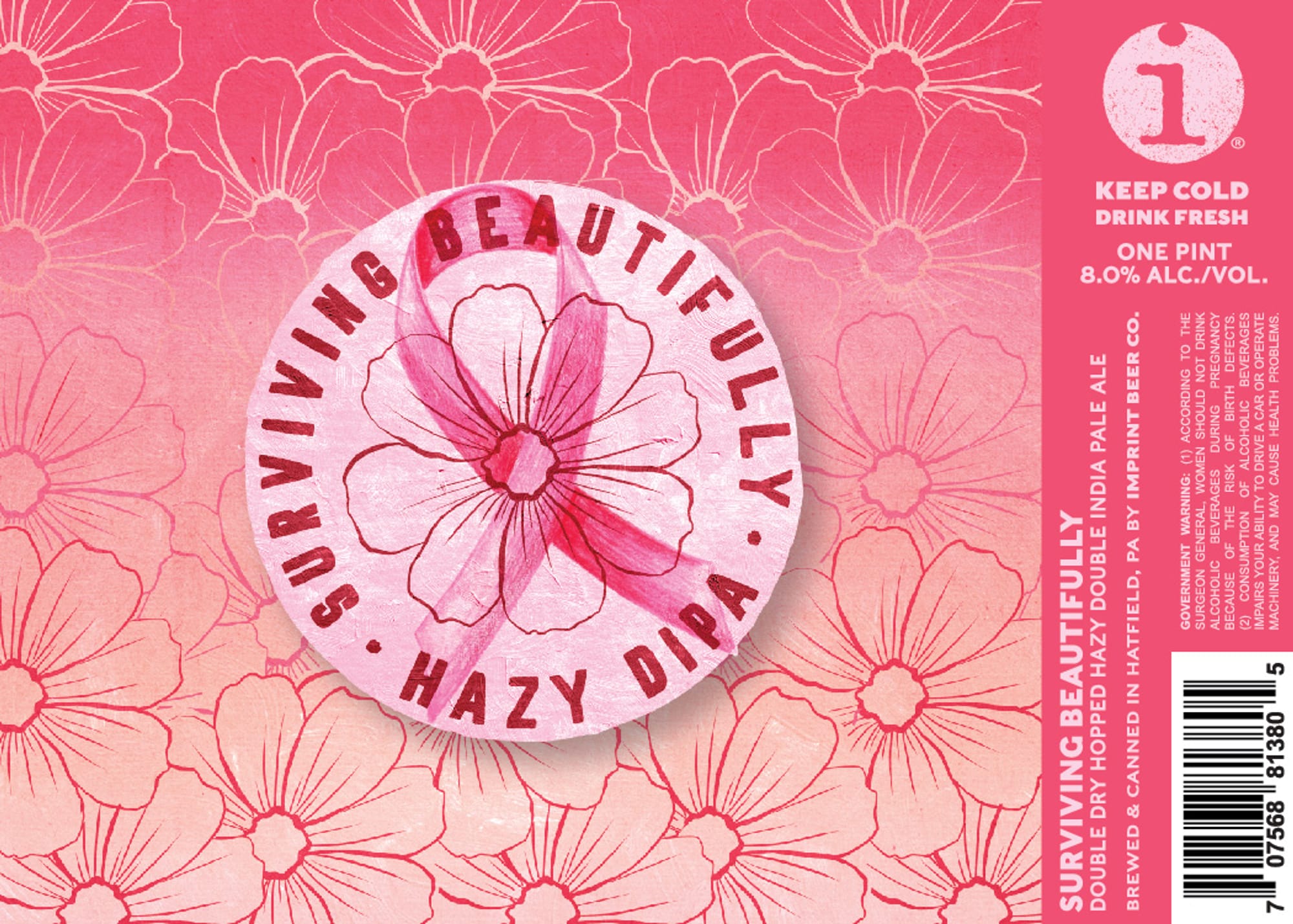 Surviving Beautifully by Imprint Beer Co. - beer label