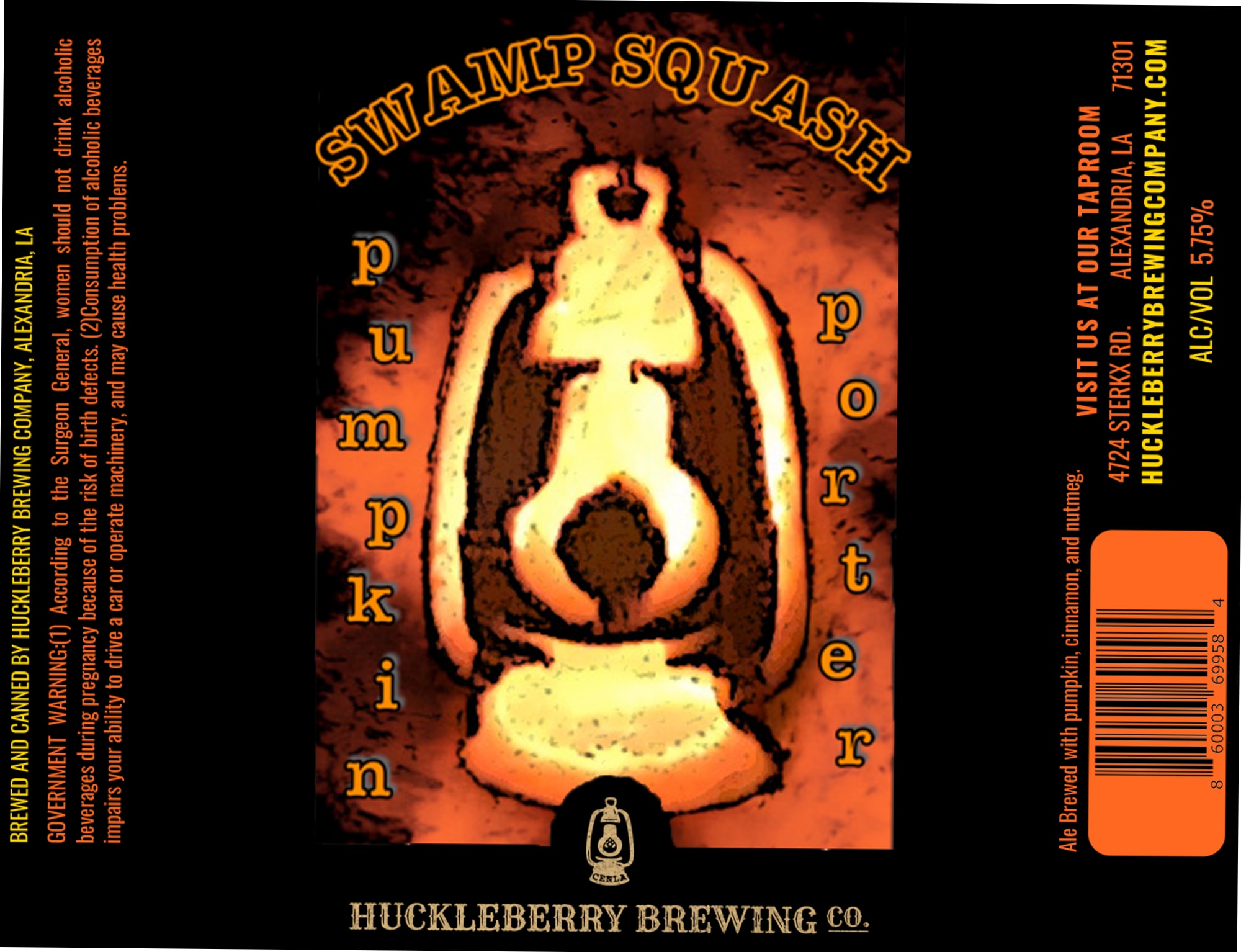 Swamp Squash by Huckleberry Brewing Co. - beer label