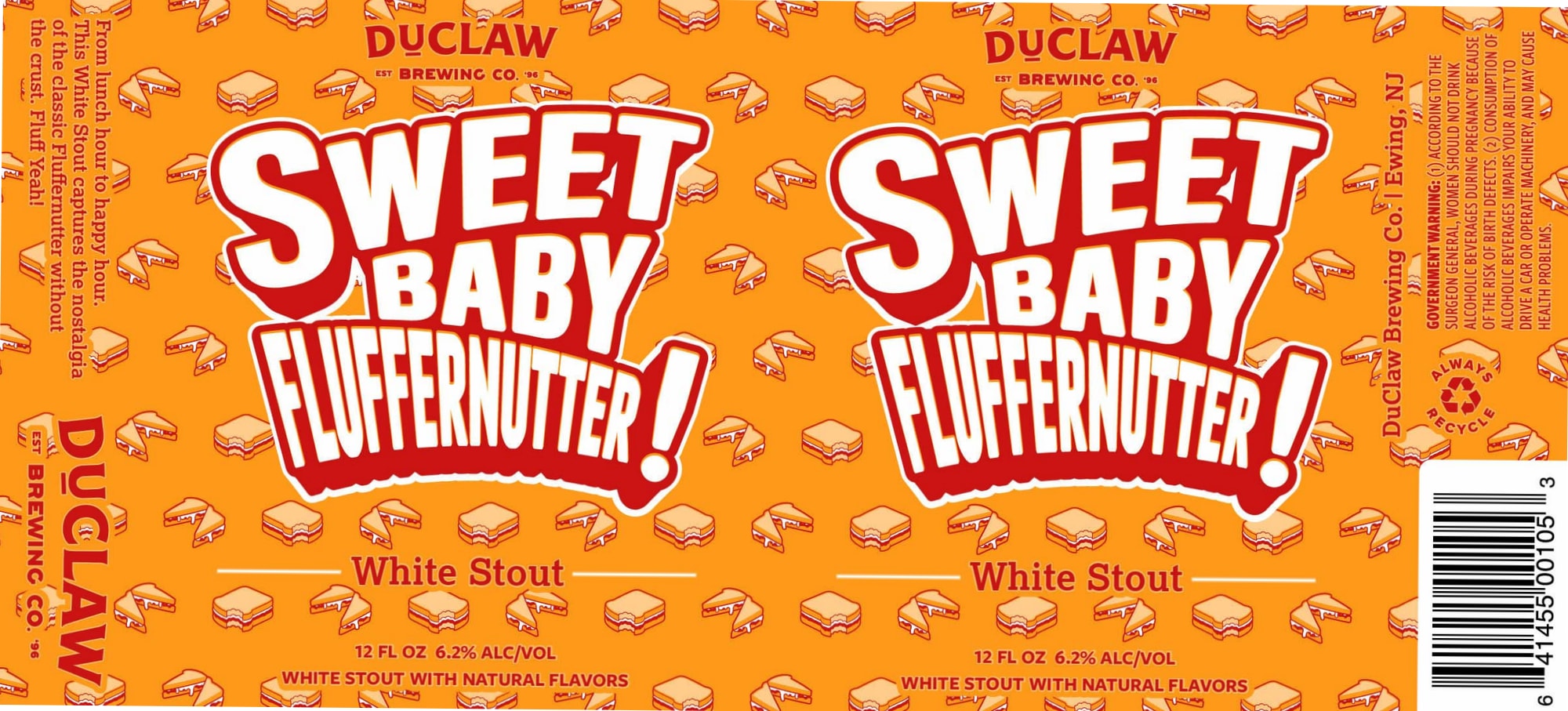 Sweet Baby Fluffernutter by DucLaw Brewing Co. - beer label