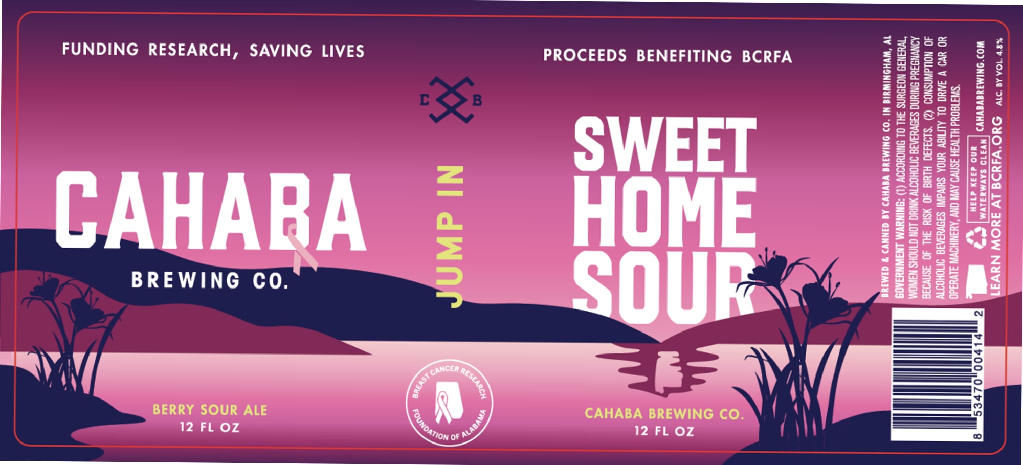 Sweet Home Sour by Cahaba Brewing Co. - beer label