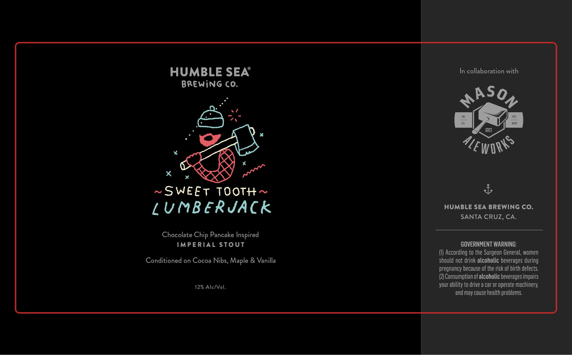 Sweet Tooth Lumberjack by Humble Sea Brewing Co. - beer label