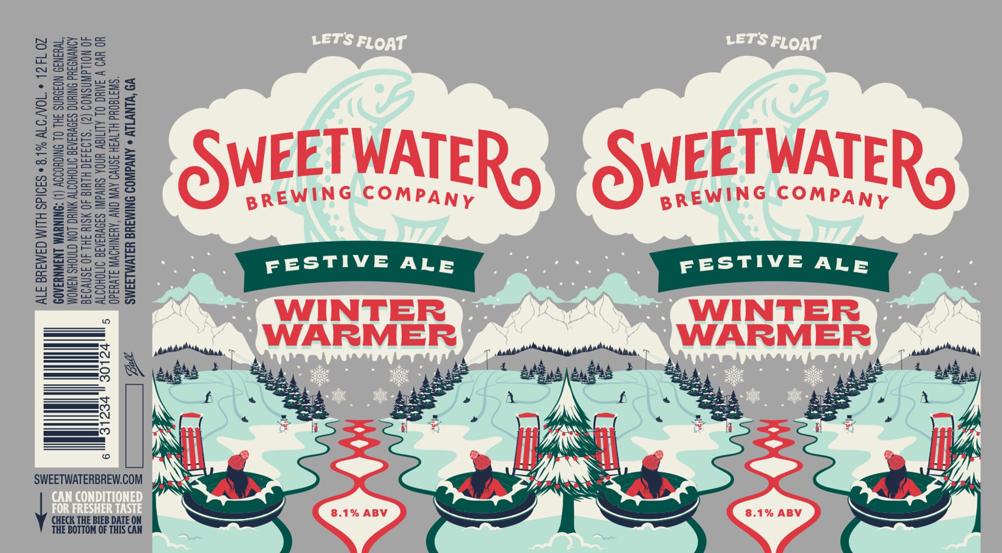 Festive Winter Warmer by Sweetwater Brewing Company - beer label
