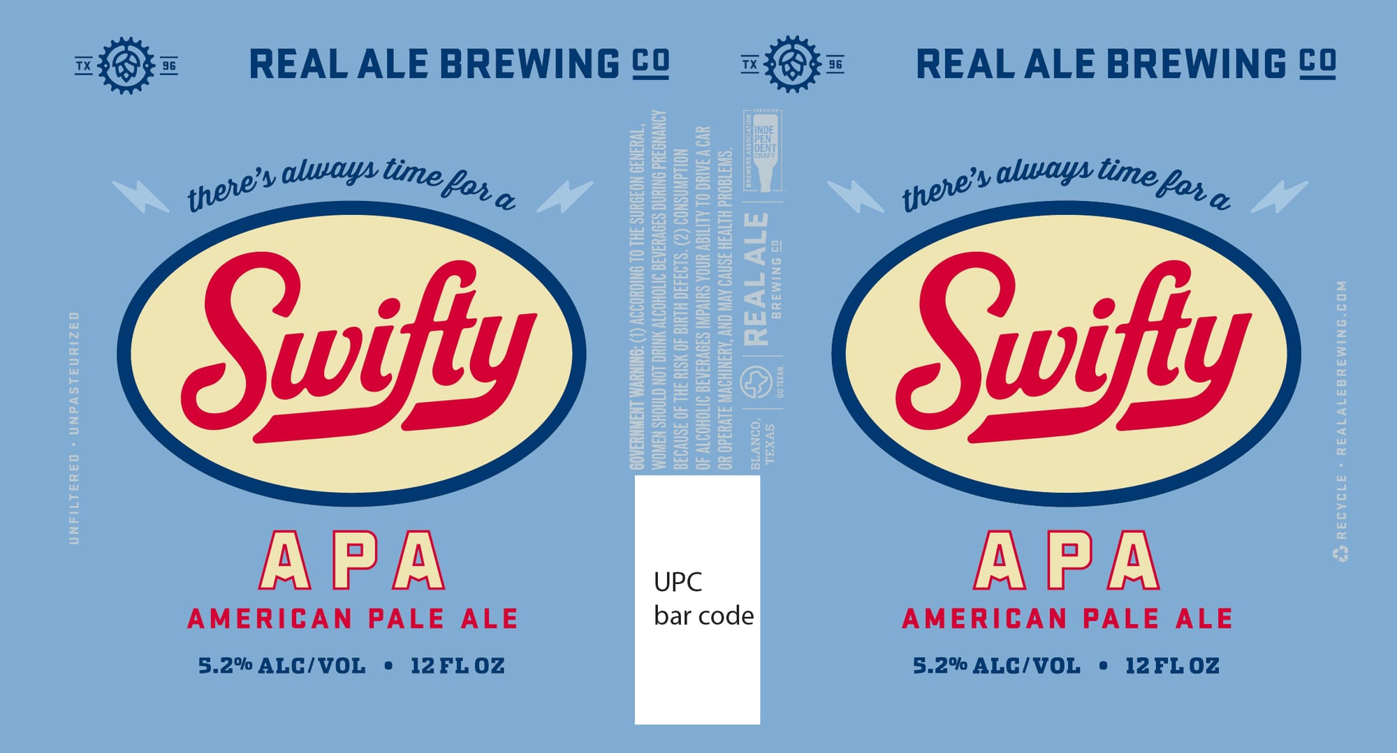 Swiftly APA by Real Ale Brewing Co. - beer label