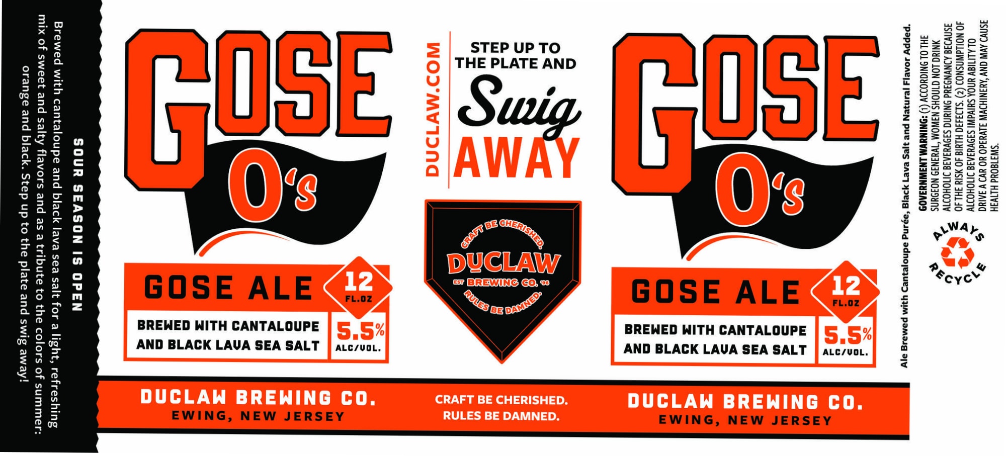 Swing Gose by DucLaw Brewing Co. - beer label