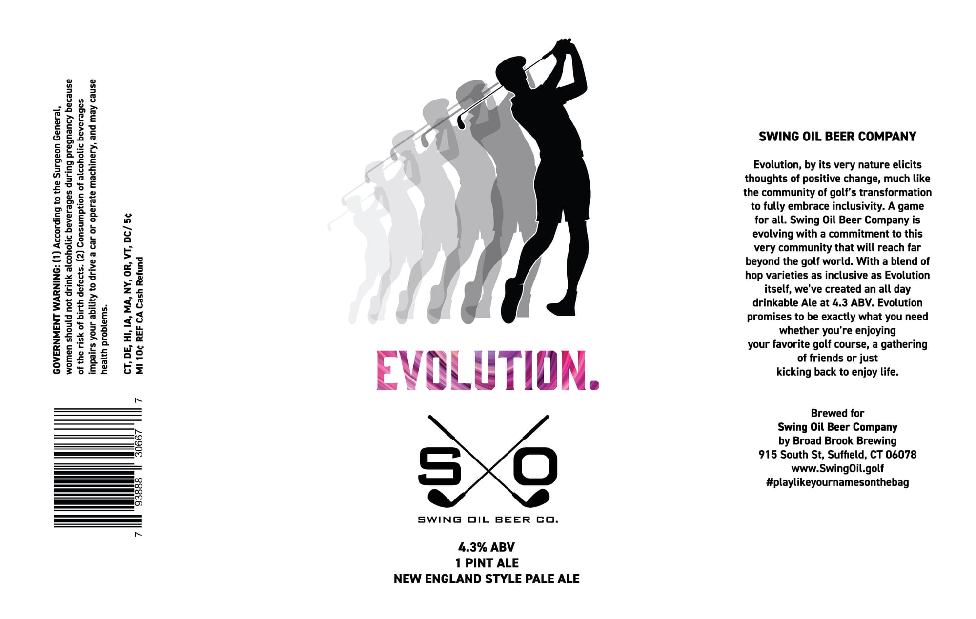 Evolution by Swing Oil Beer Co. - beer label