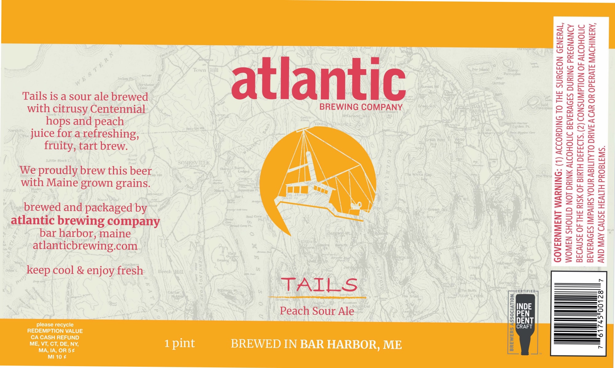 Tails by Atlantic Brewing Company - beer label