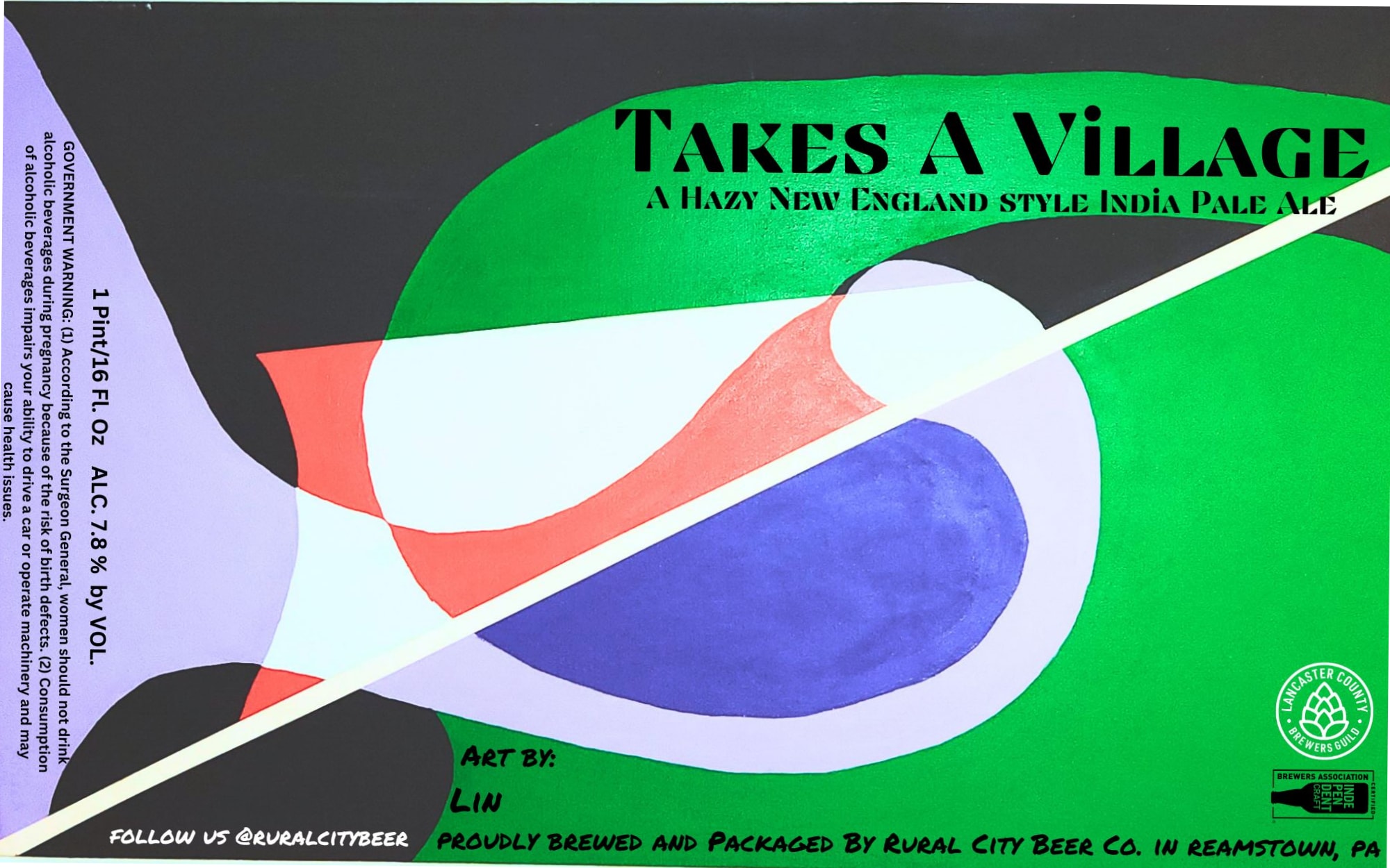 Takes a Village by Rural City Beer Co. - beer label