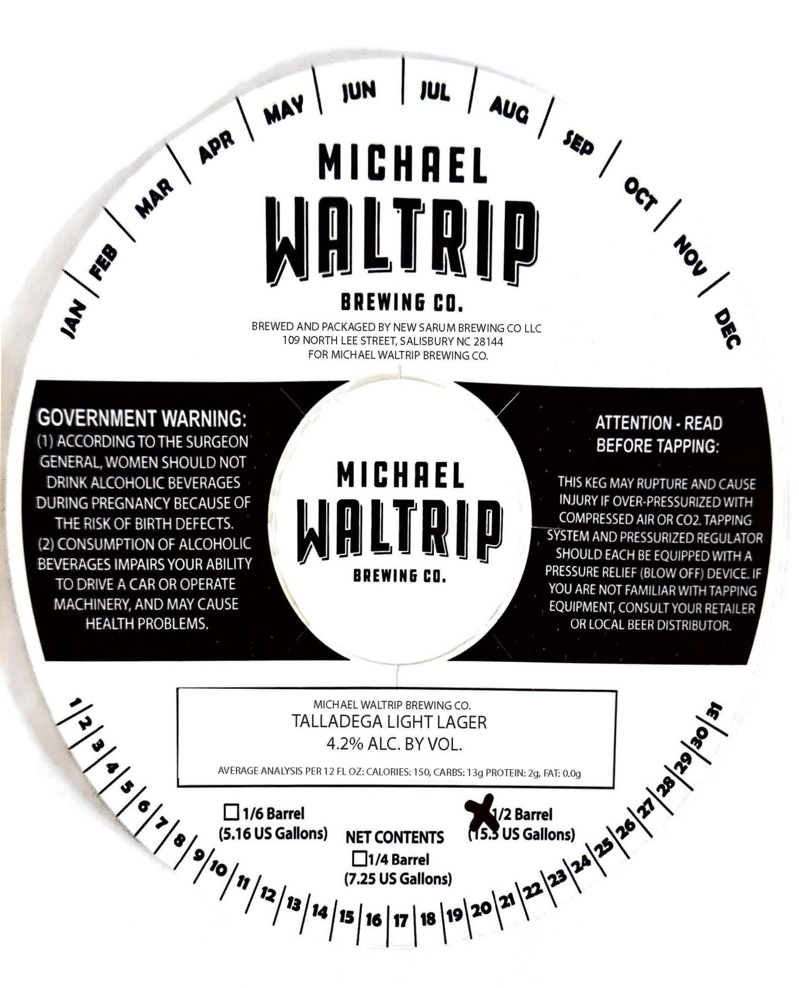 Talladega Light Lager by Michael Waltrip Brewing Co. - beer label