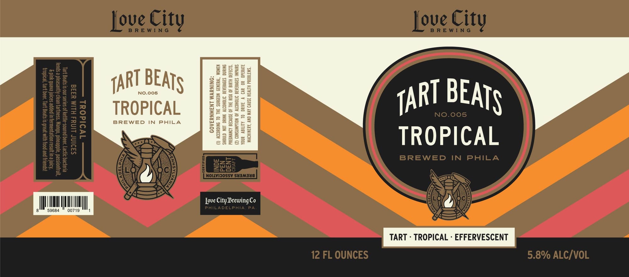 Tart Beats by Love City Brewing - beer label
