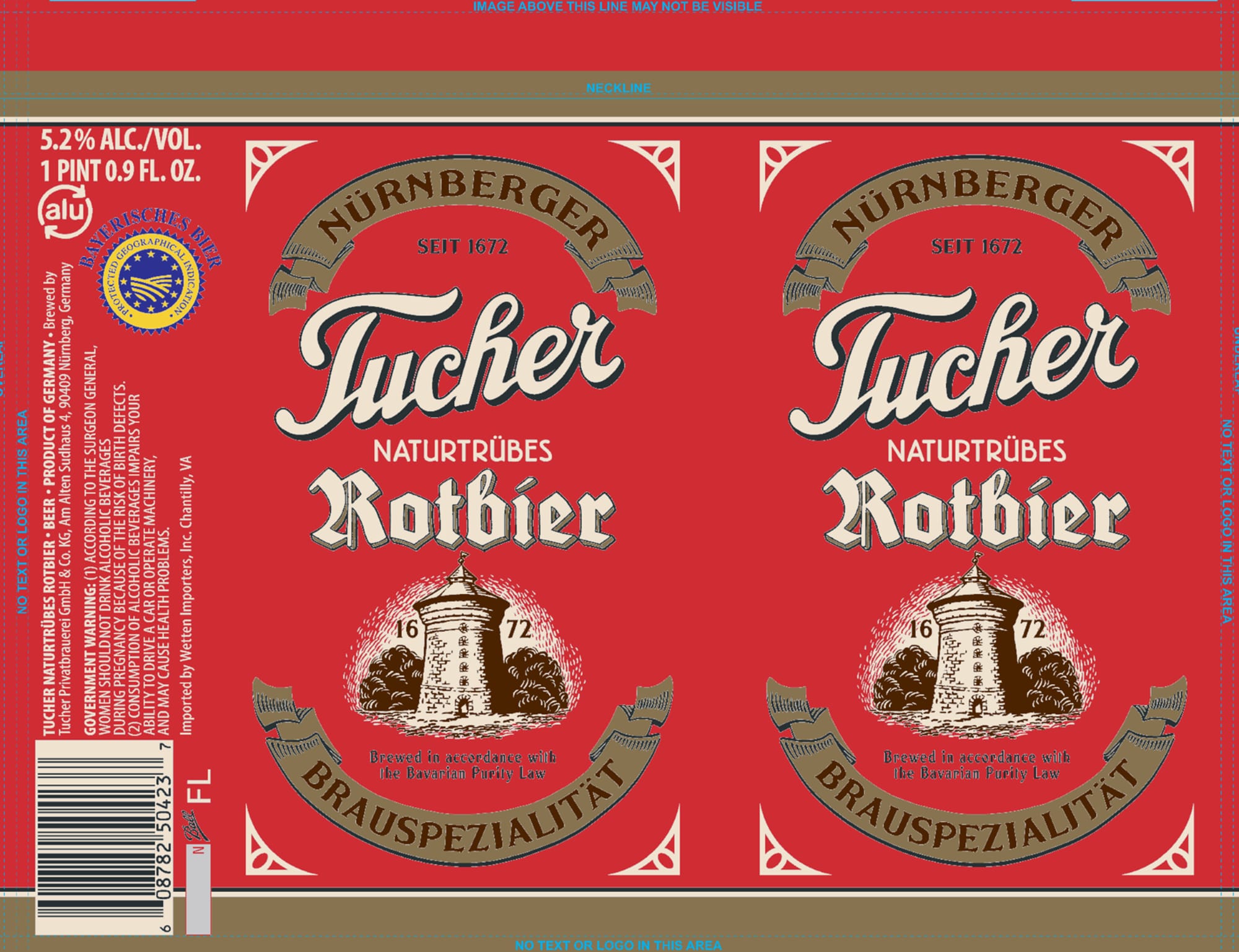 Tücher Rotbier by Nürnberger Bierbrauerei - beer label