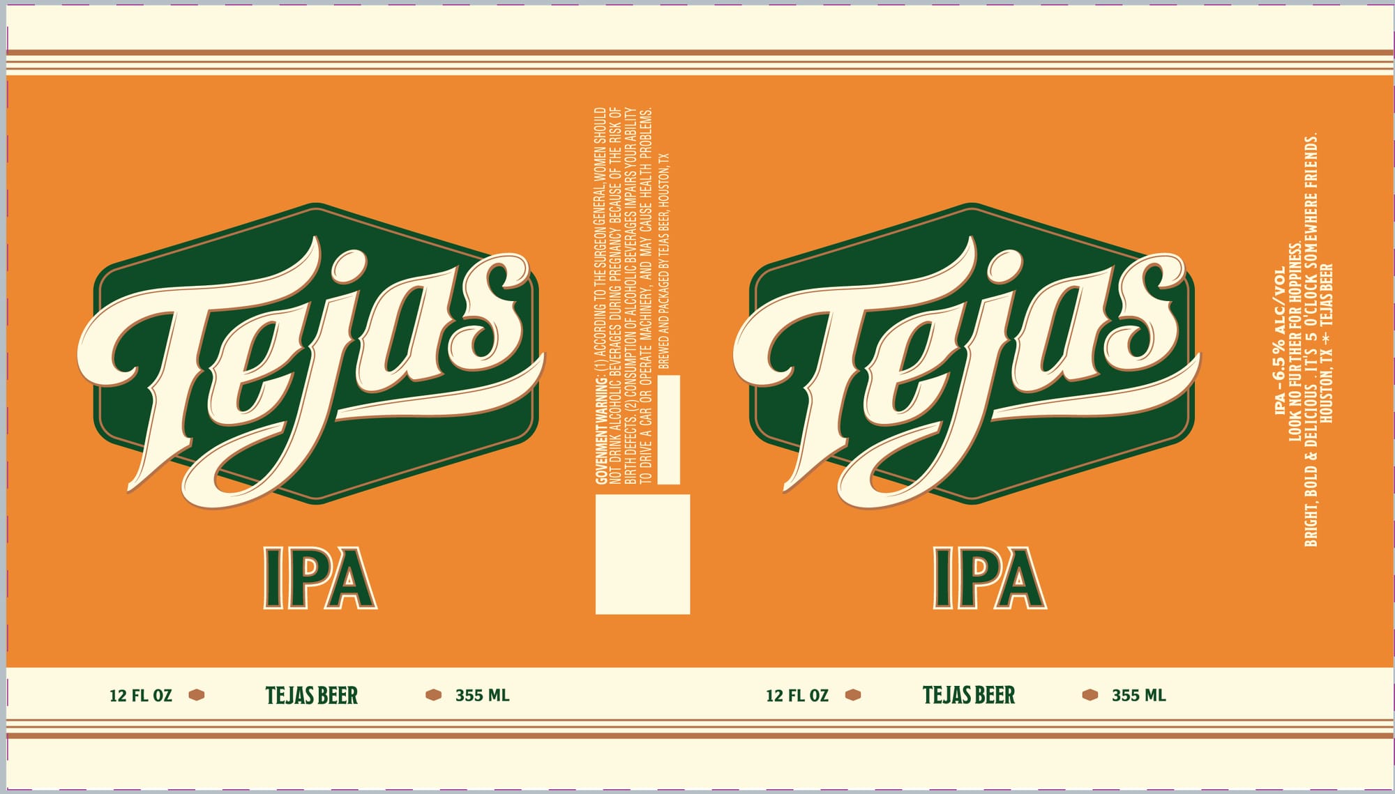 Tejas IPA by Tejas Beer - beer label