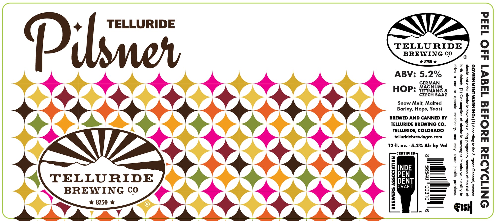 Pilsner by Telluride Brewing Co. - beer label
