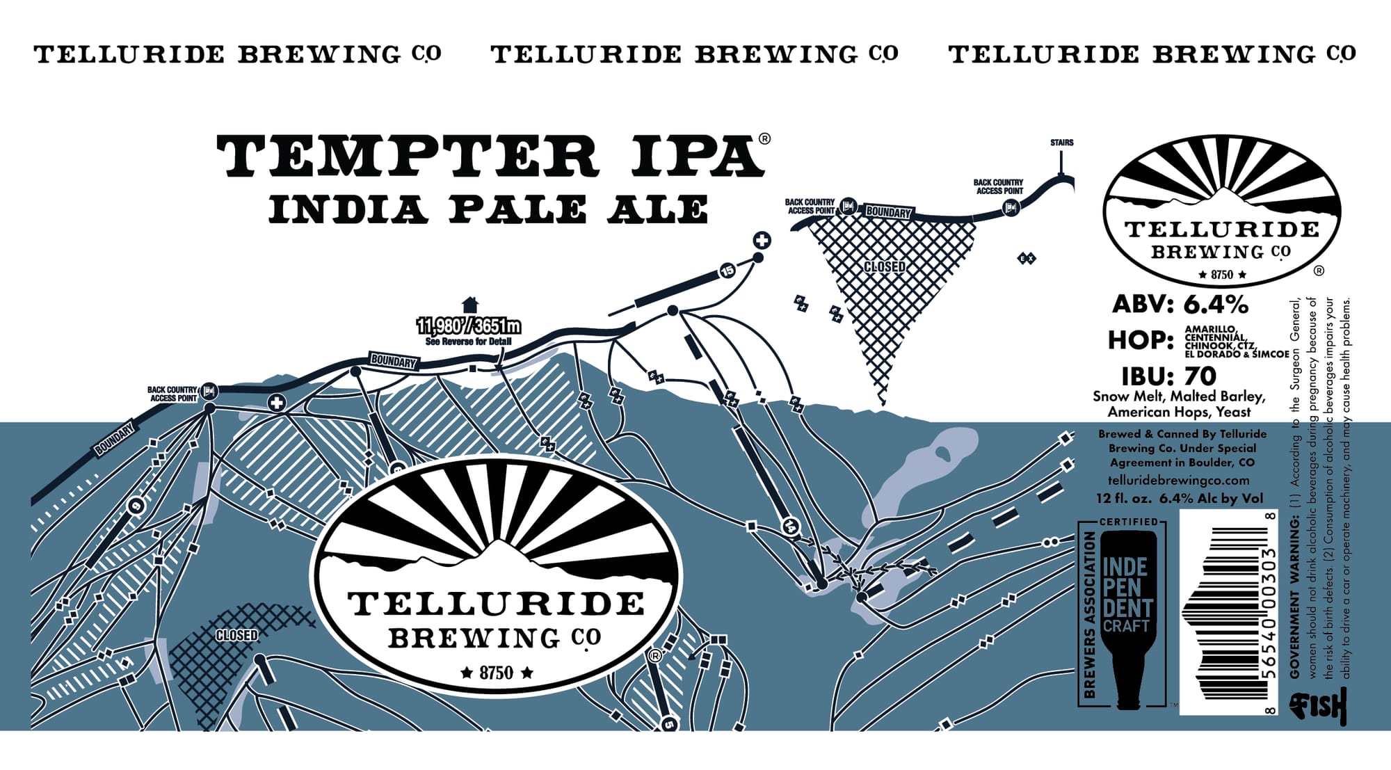 Tempter IPA by Telluride Brewing Co. - beer label