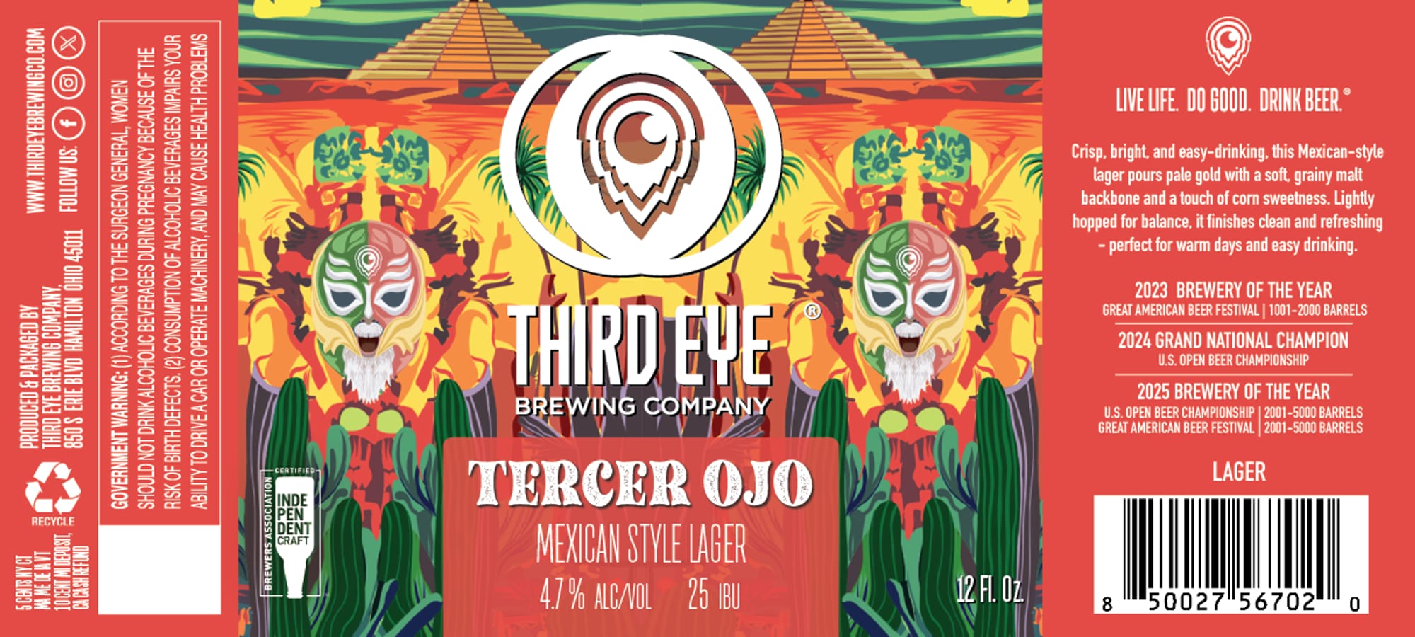 TERCER OJO by THIRD EYE BREWING COMPANY - beer label