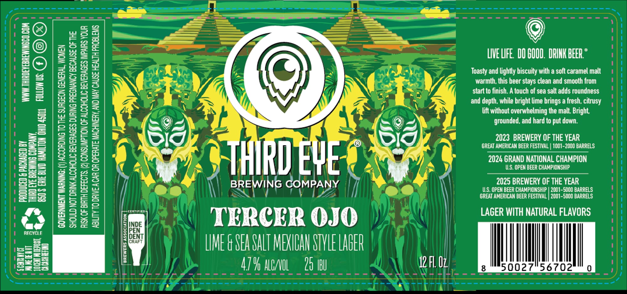 Tercer Ojo by Third Eye Brewing Company - beer label