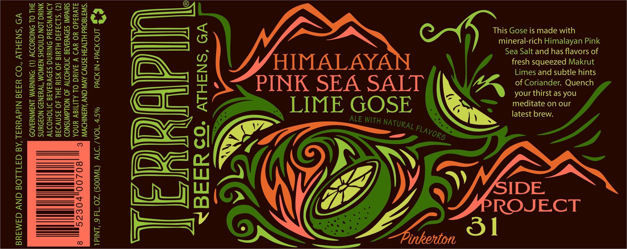 Pinkerton by Terrapin Beer Co. - beer label