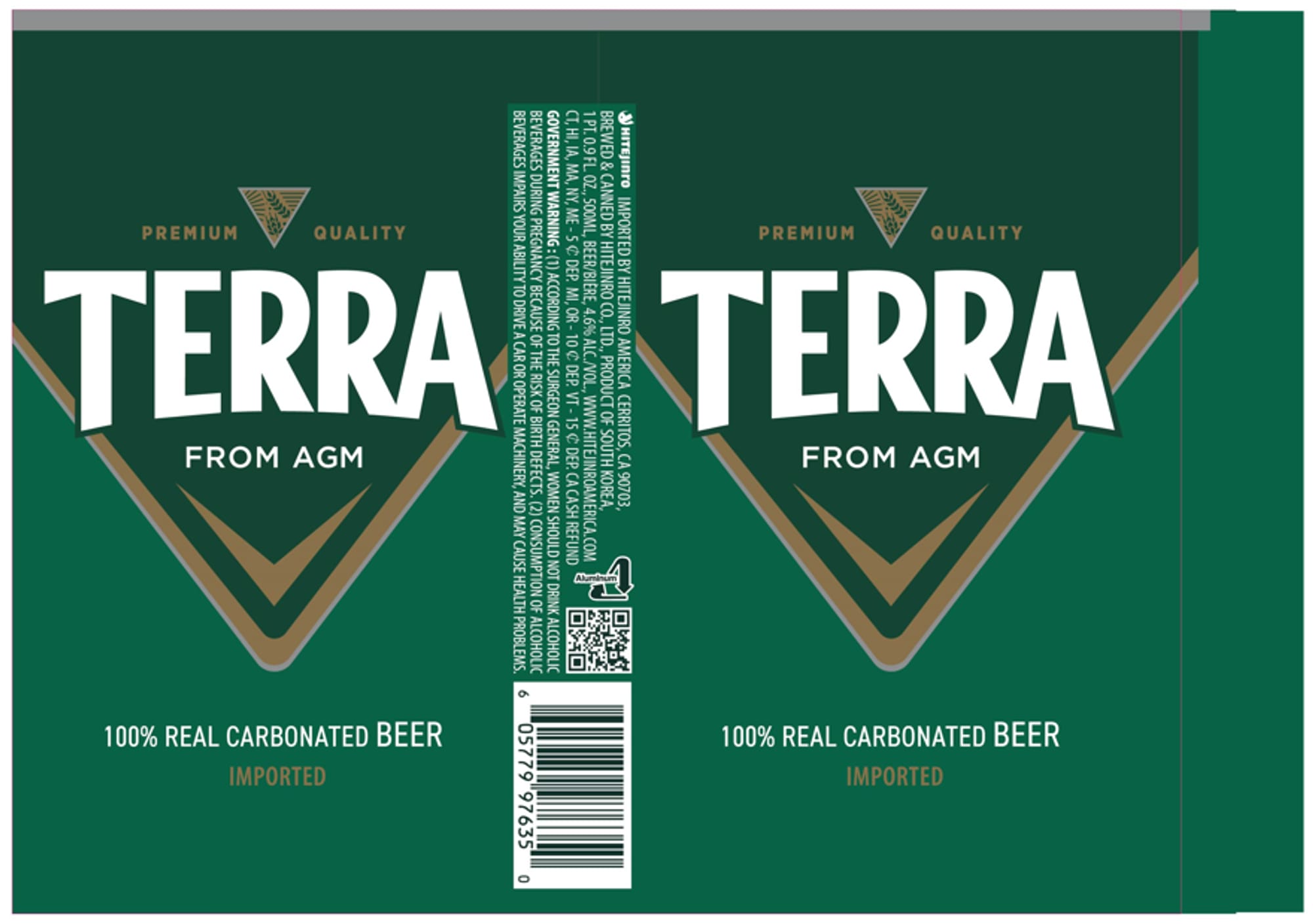 Terra by HiteJinro - beer label