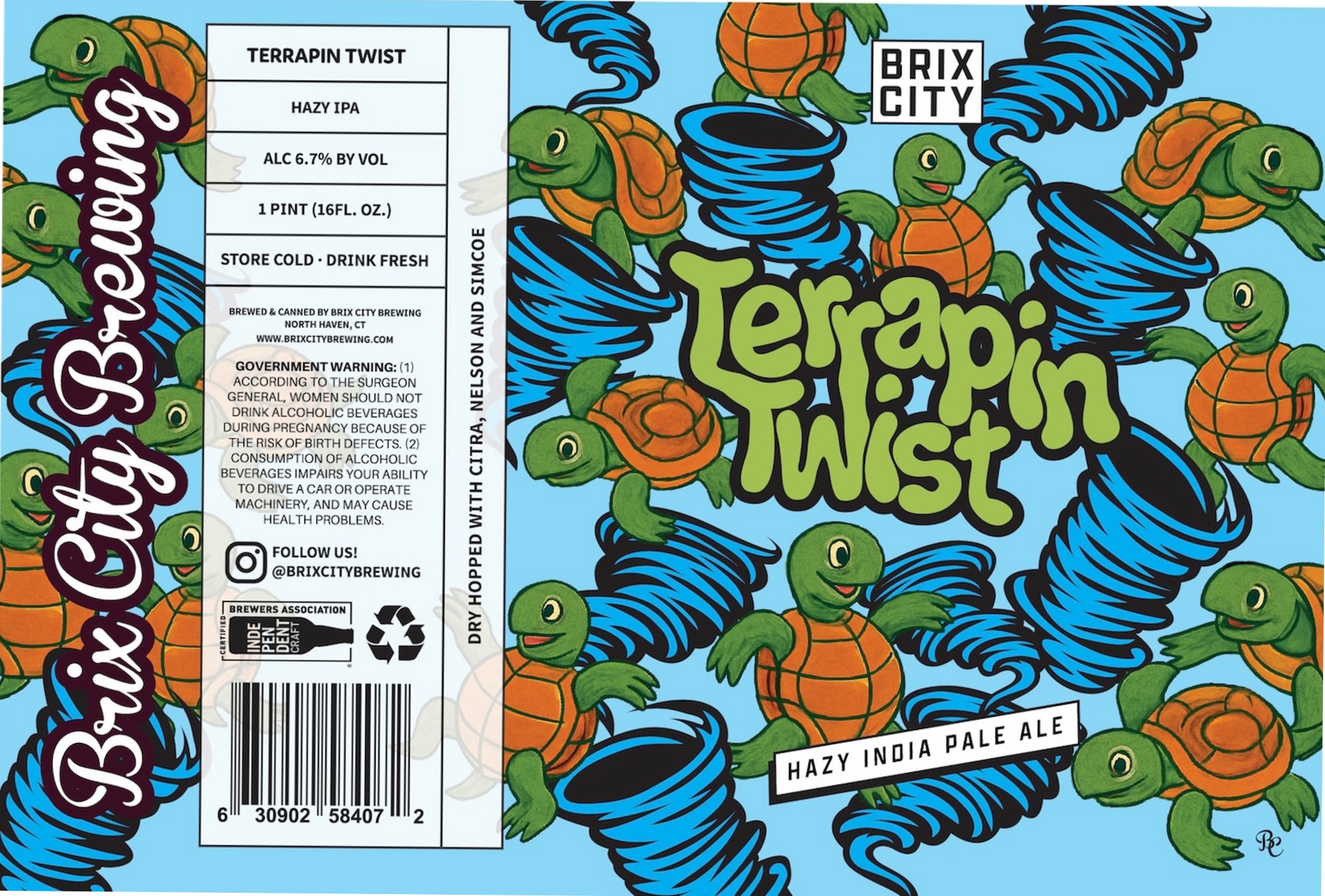 Terrapin Twist by Brix City Brewing - beer label
