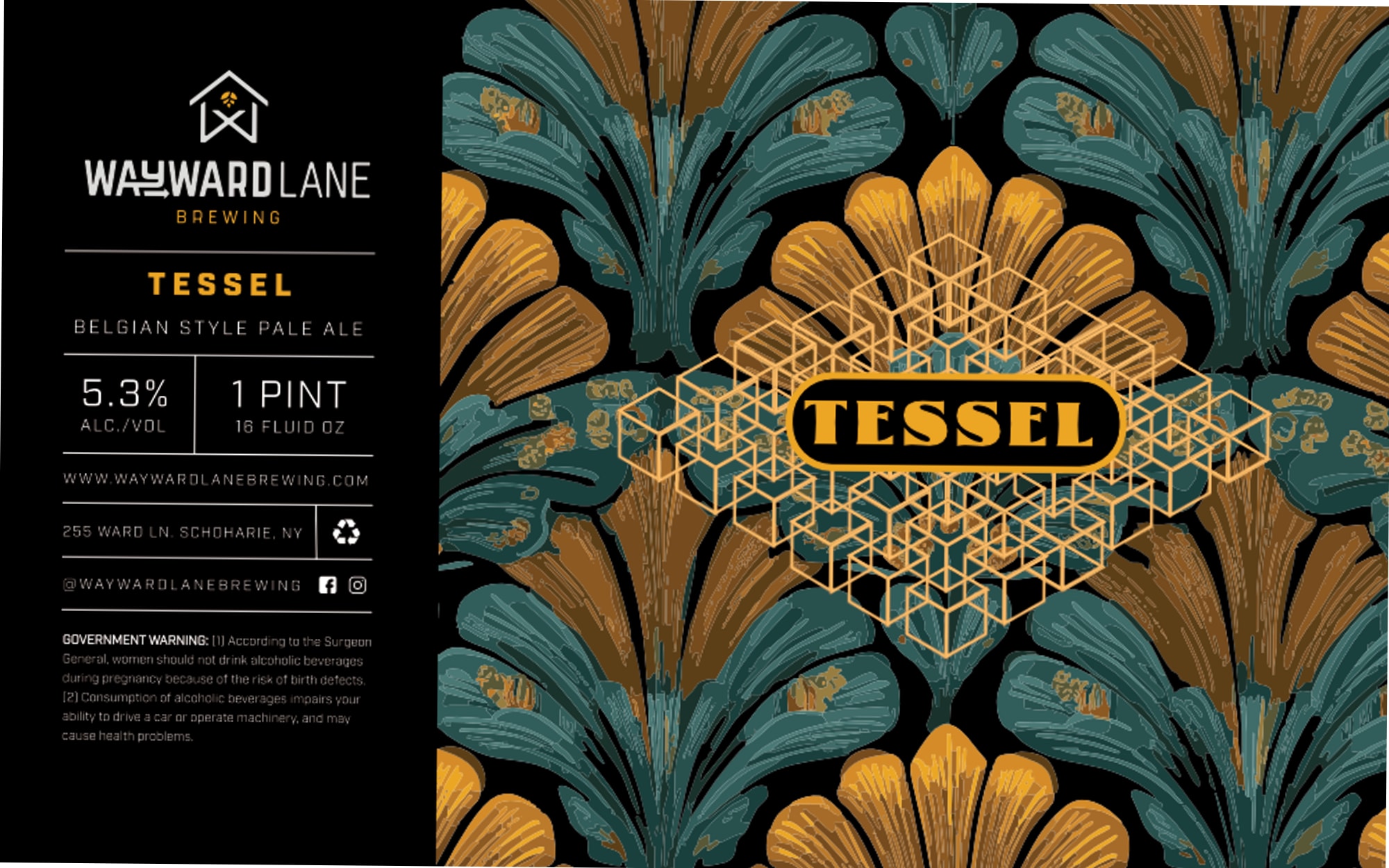 Tessel by Wayward Lane Brewing - beer label