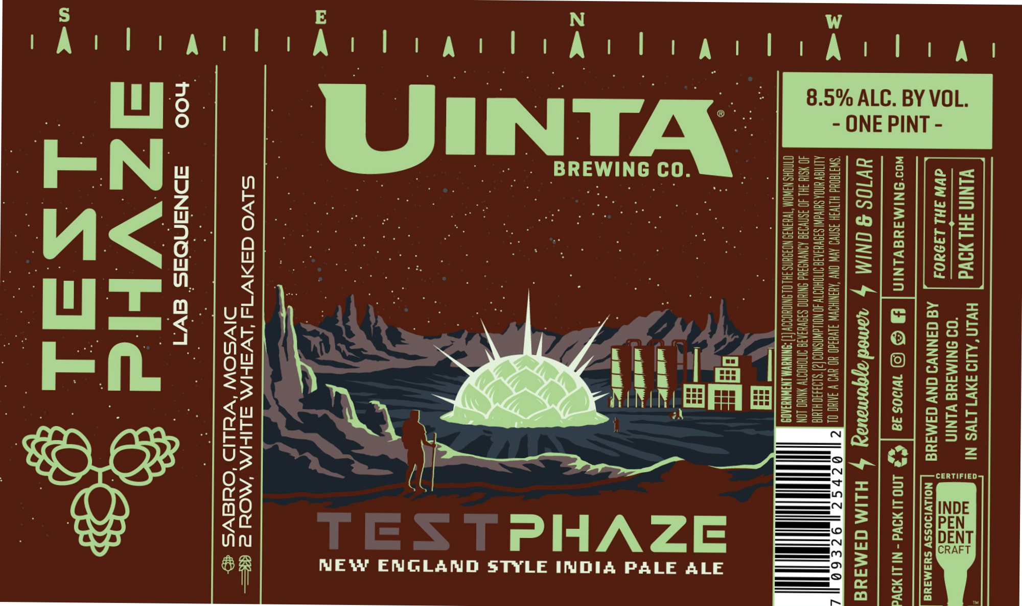 Testphaze by Uinta Brewing Co. - beer label