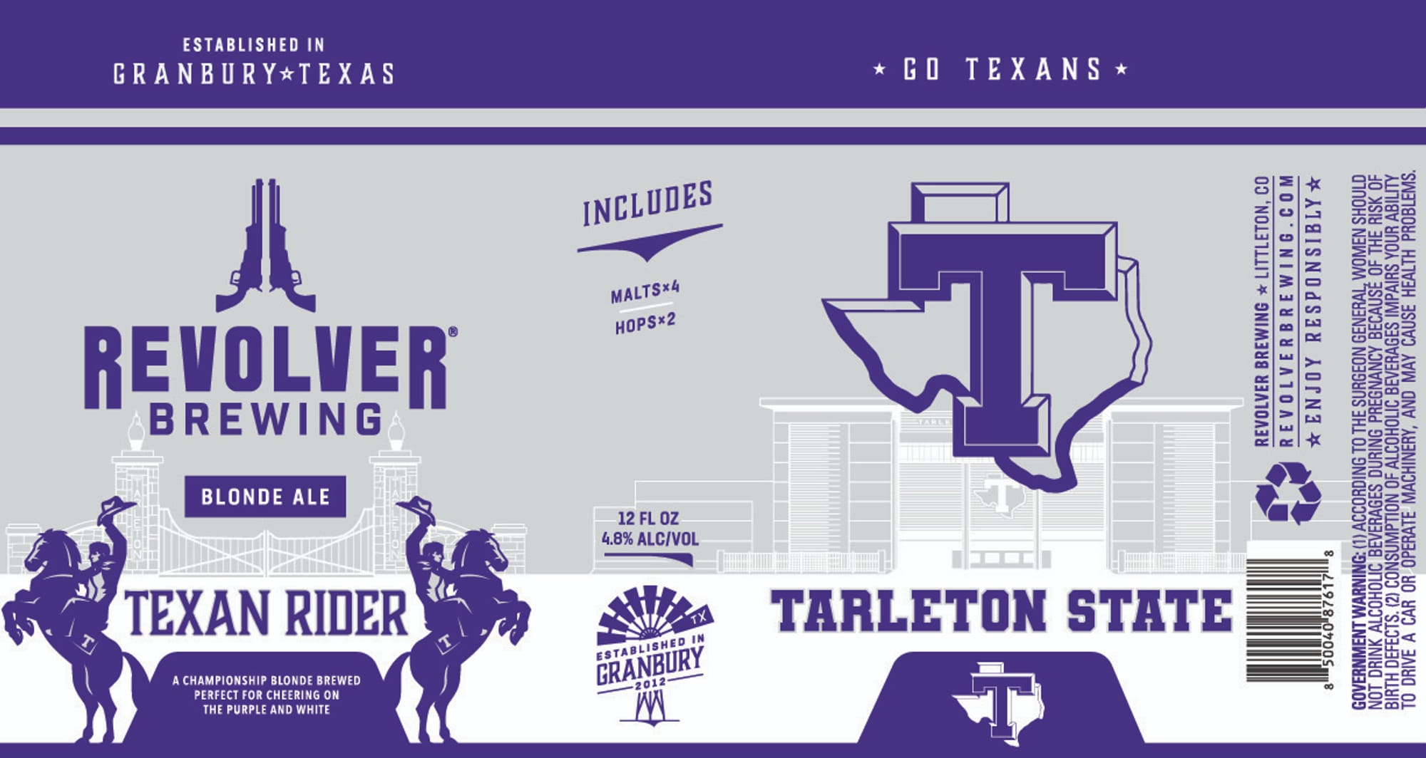 Texan Rider by Revolver Brewing - beer label