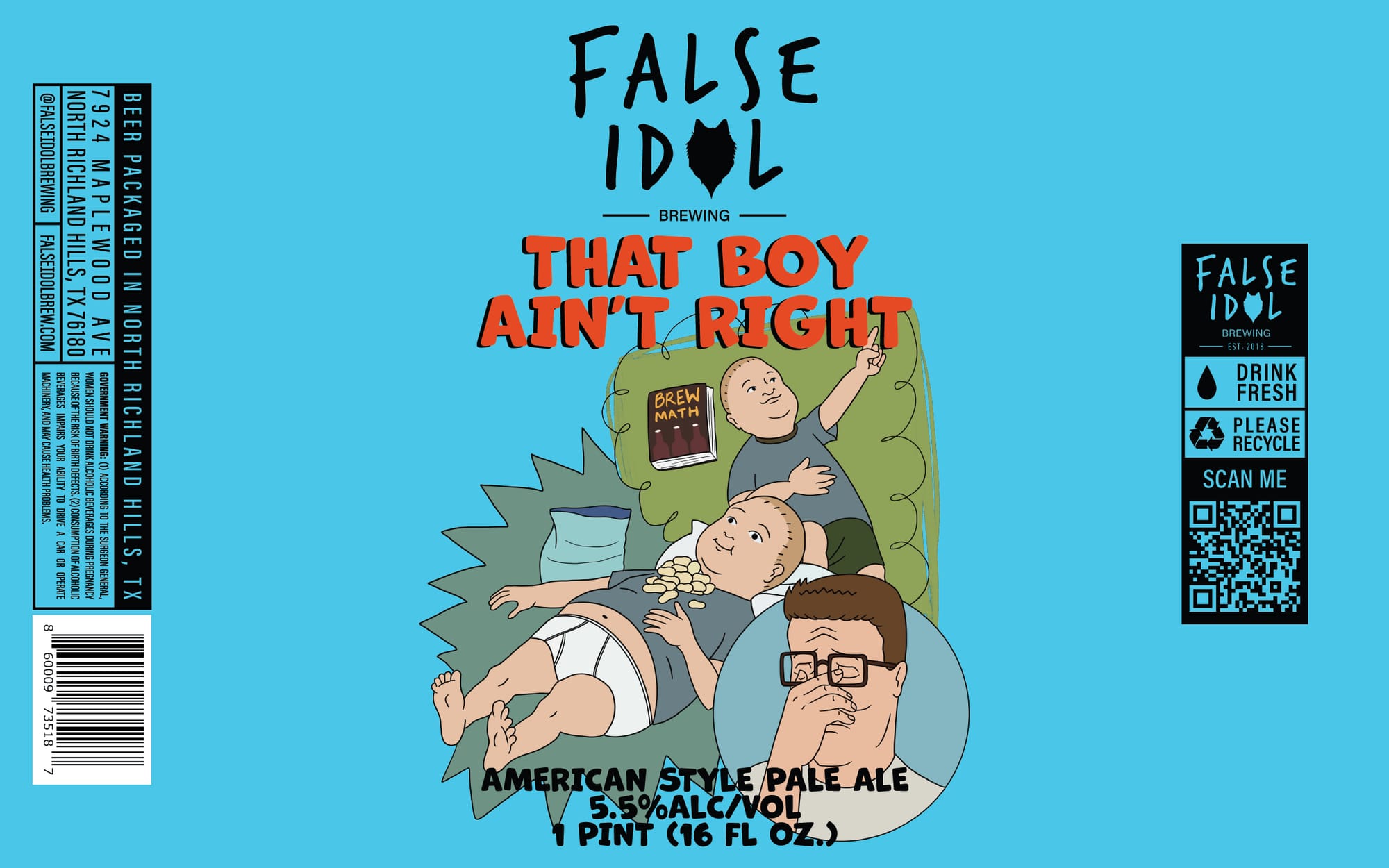 That Boy Ain’t Right by False Idol Brewing - beer label