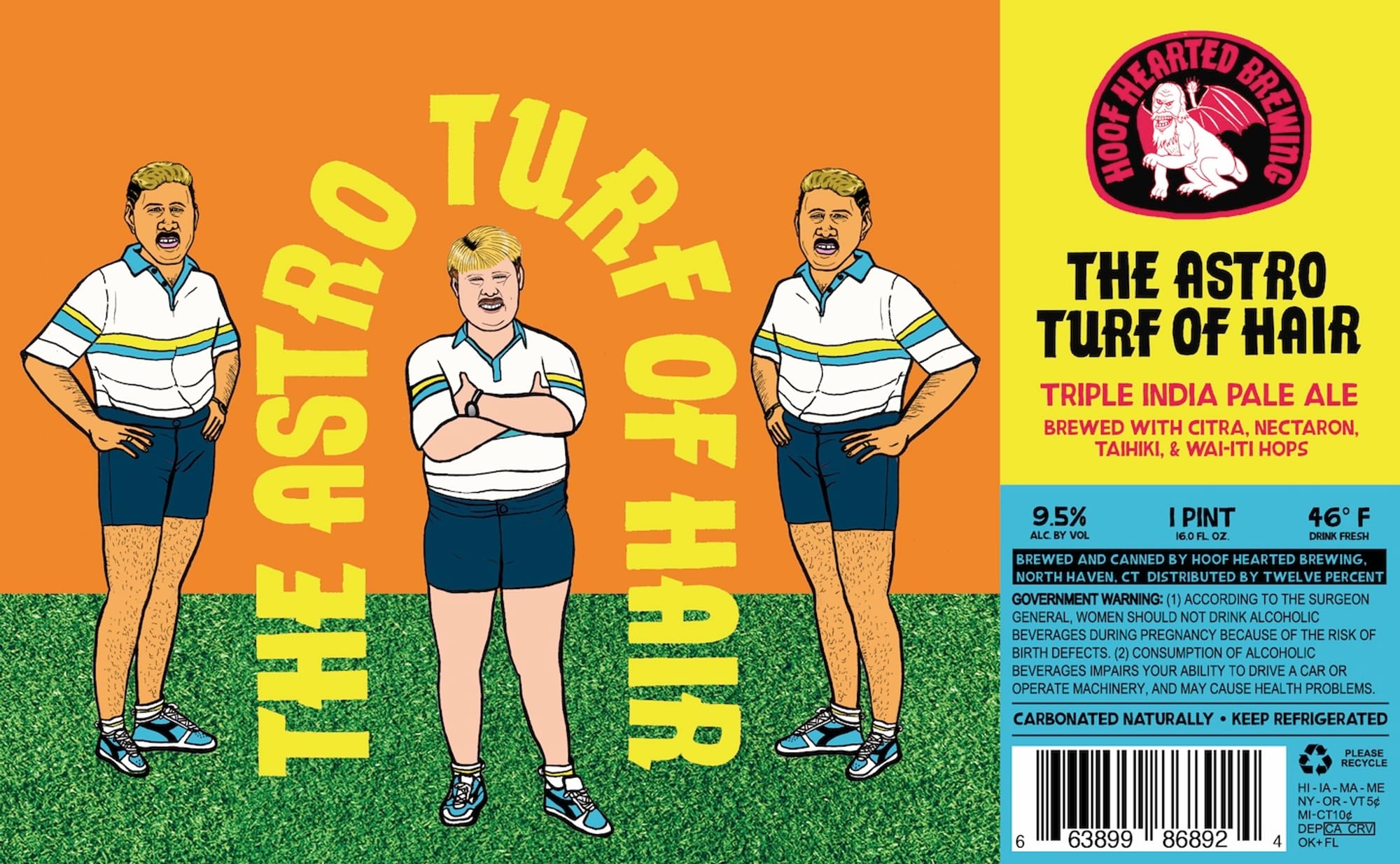 The Astro Turf of Hair by Hoof Hearted Brewing - beer label