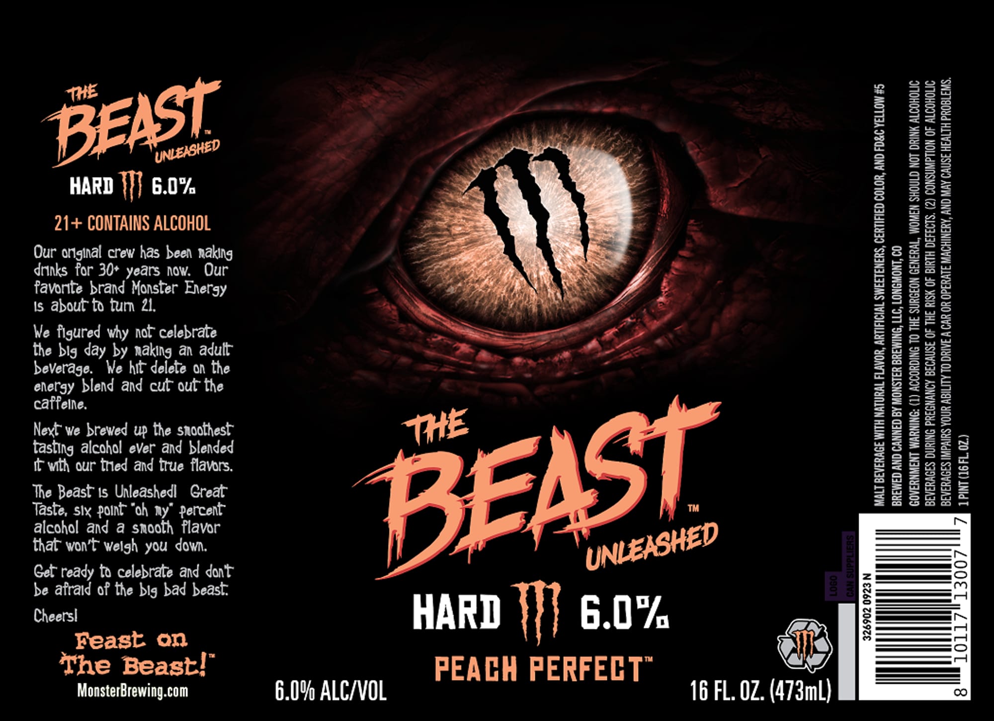 The Beast Unleashed by Monster Brewing - beer label