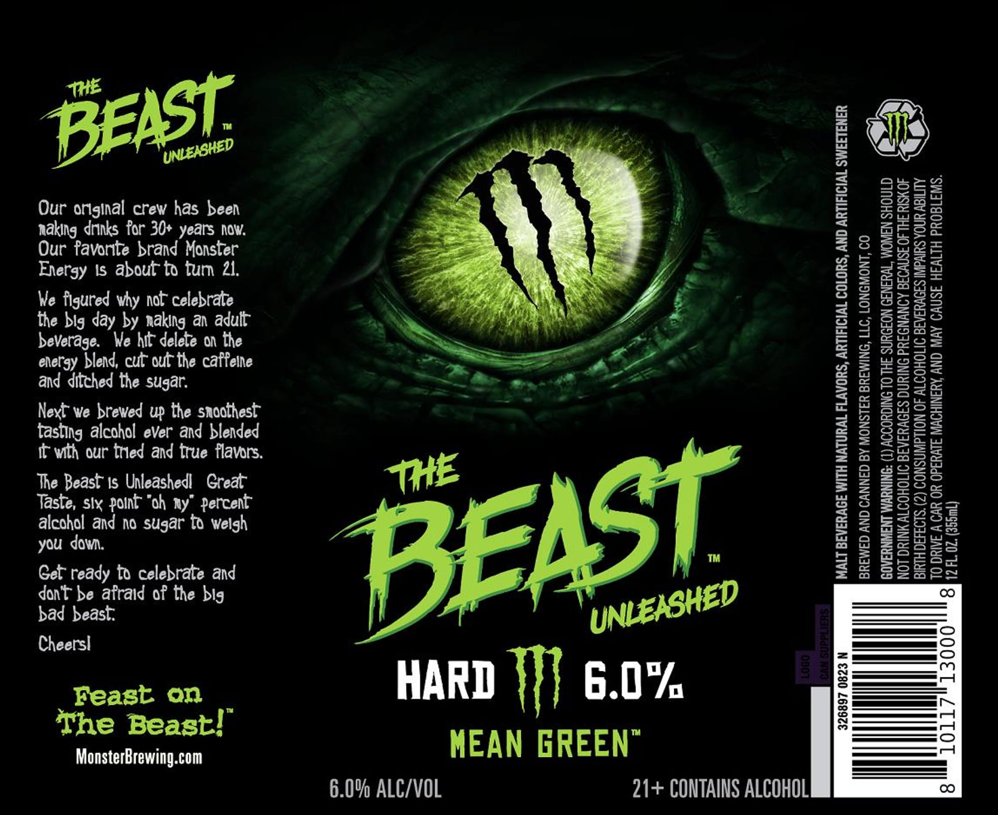 The Beast Unleashed by Monster Brewing - beer label