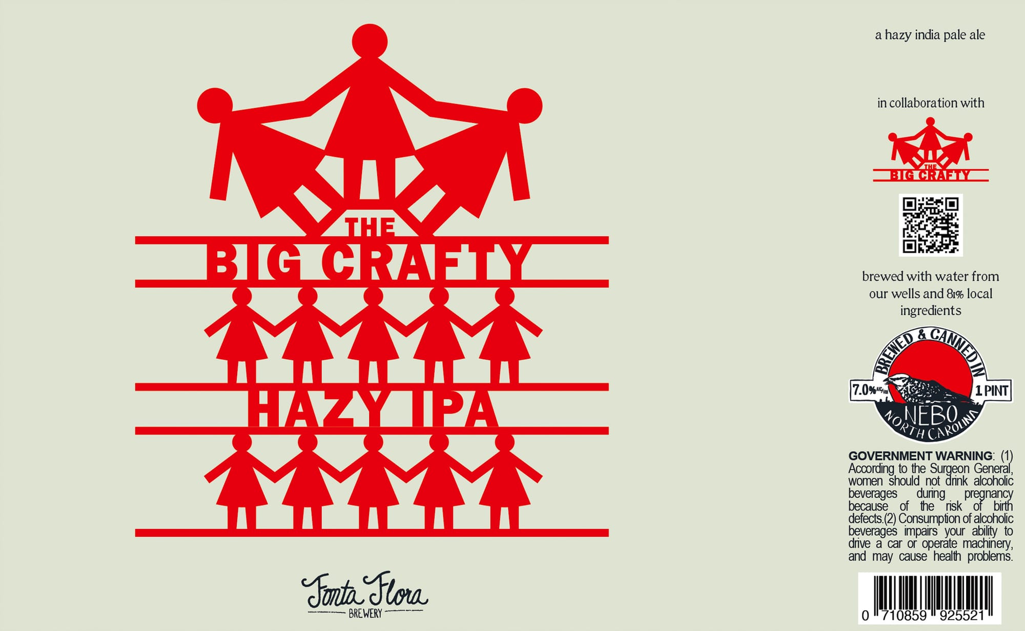 The Big Crafty Hazy IPA by Big Crafty - beer label