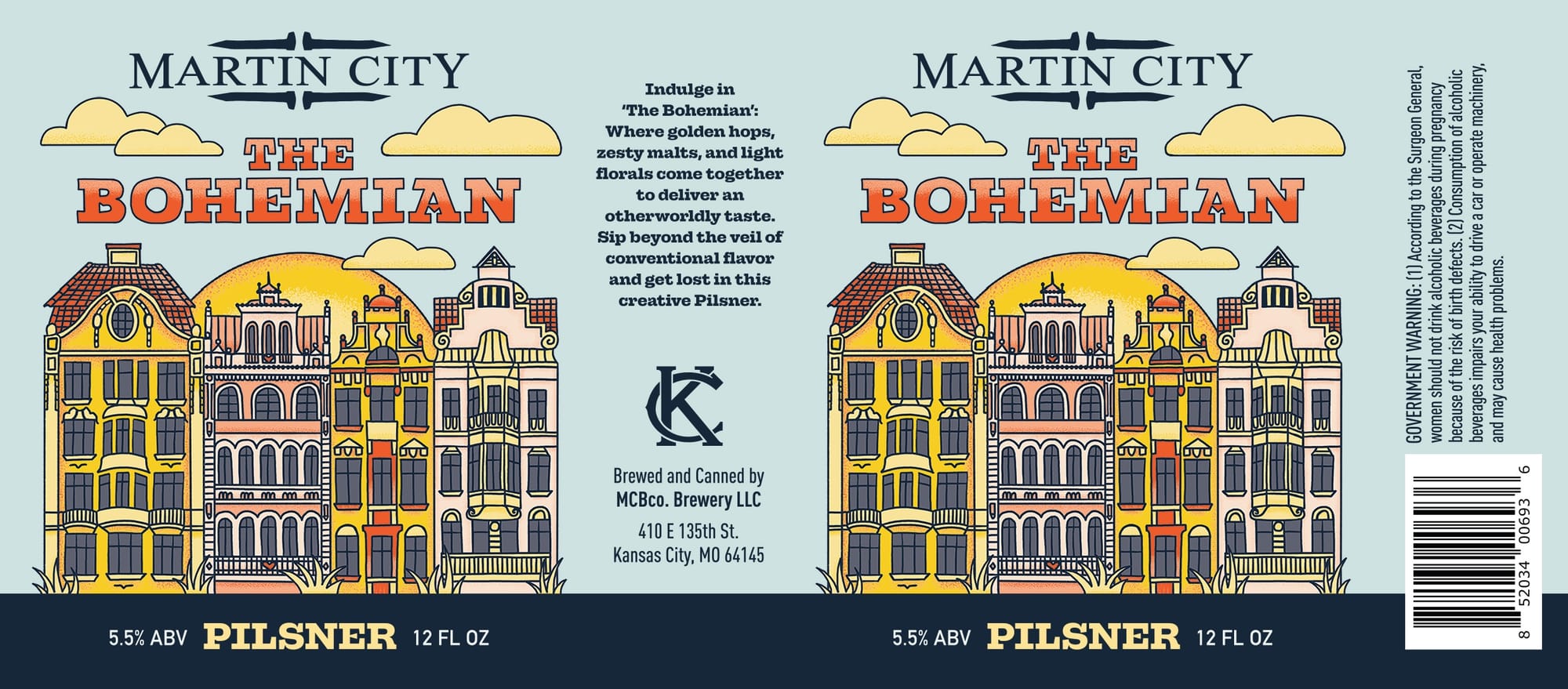 The Bohemian by Martin City Brewing Company - beer label