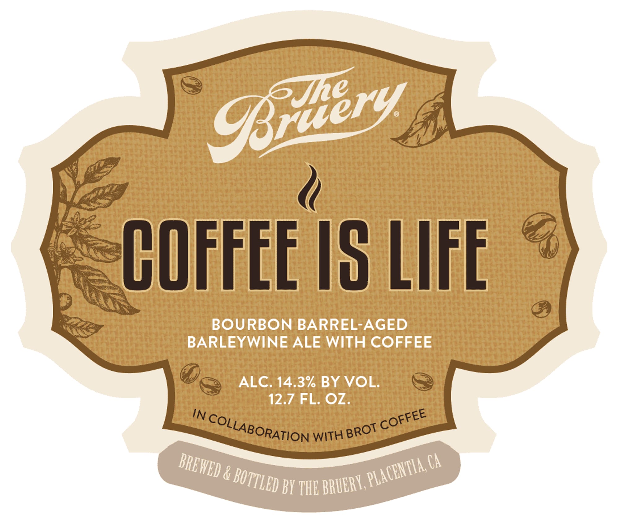 Coffee Is Life by The Bruery - beer label