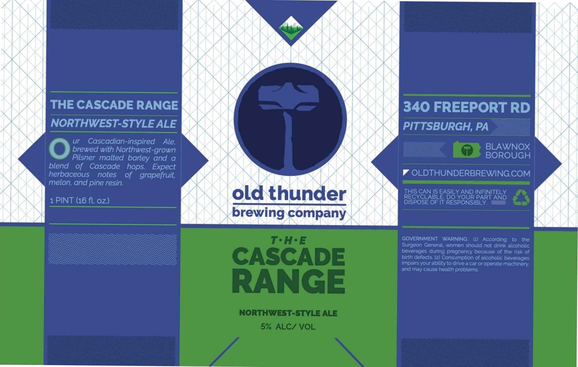 The Cascade Range by Old Thunder Brewing Company - beer label