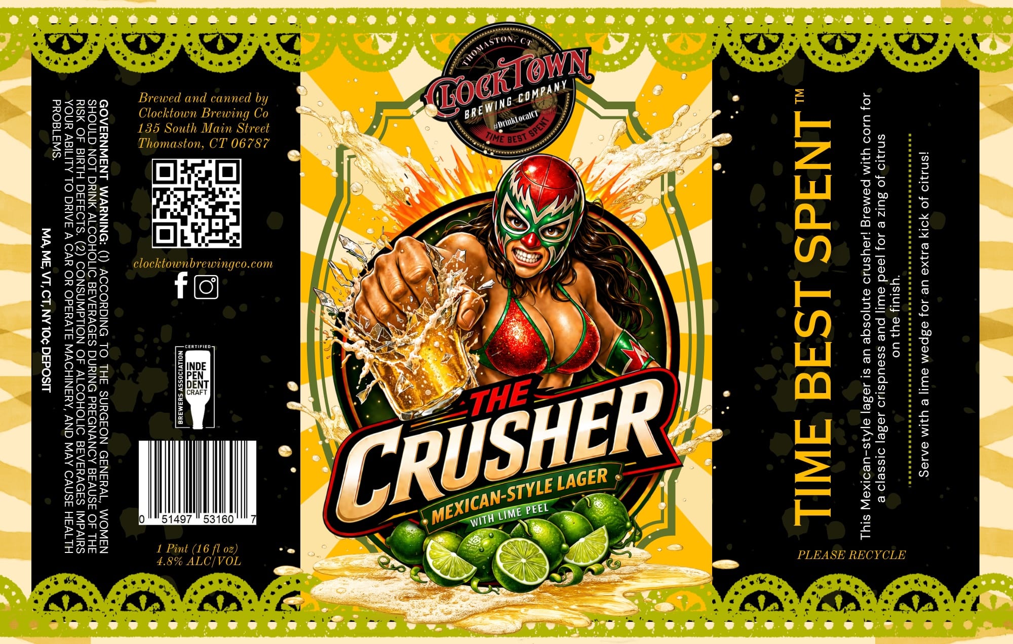 The Crusher by Locktown Brewing Company - beer label