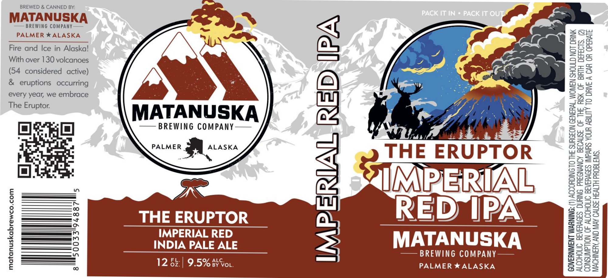 The Eruptor by Matanuska Brewing Company - beer label